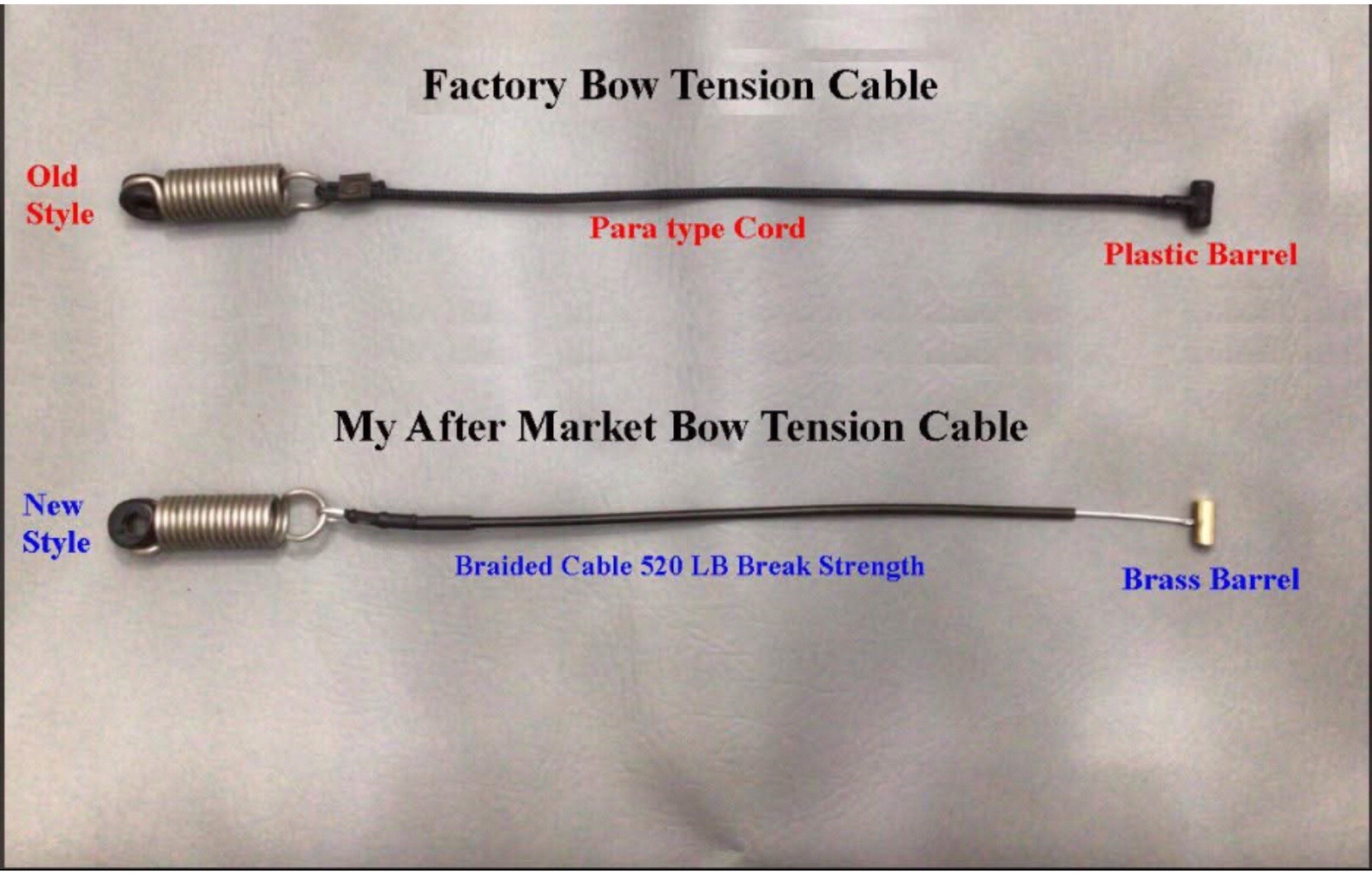Chrysler Crossfire Limited Roadster Convertible Bow Tension Cables, One set of 2