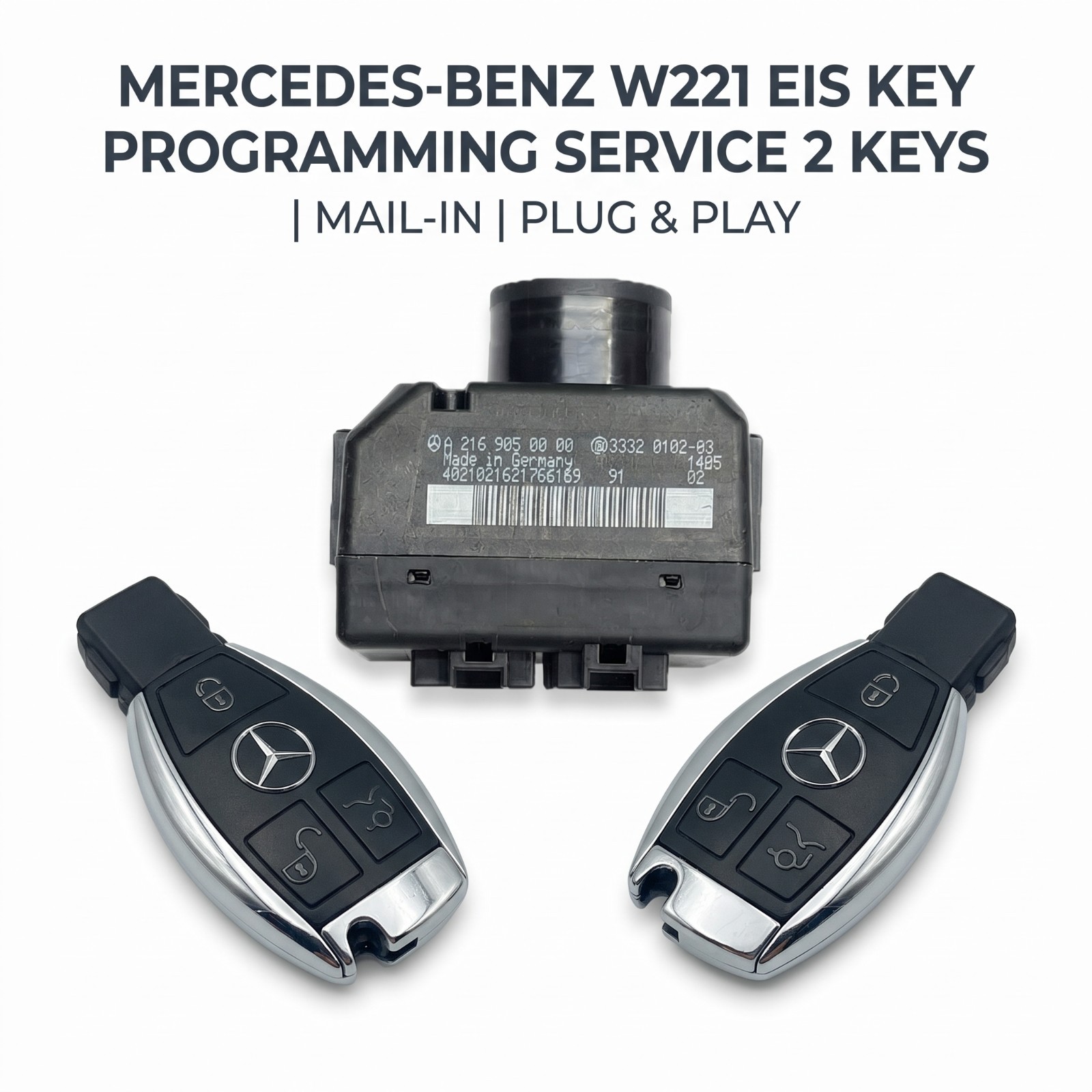 Mercedes-Benz W221 EIS Key Programming Service 2 Keys | Mail-In | Plug & Play