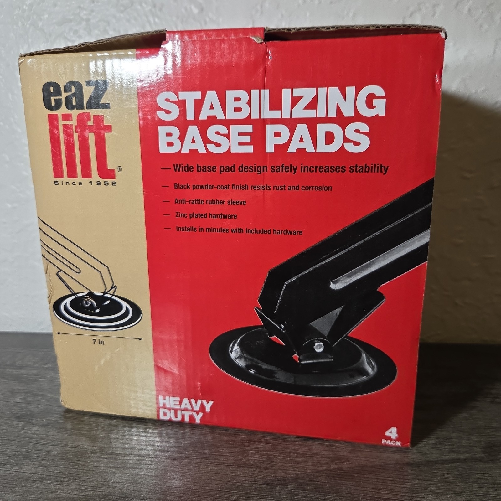4 PACK Camco Heavy-Duty RV Stabilizing Jack Base Pads (57883) *NEW IN BOX*
