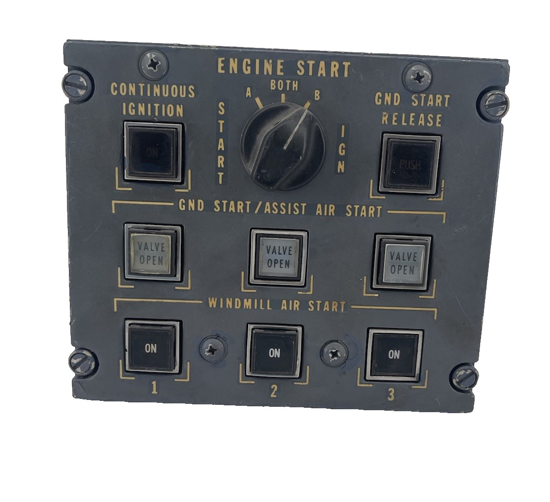 Lockheed L-1011 TriStar Engine Start Ignition Control Panel P/N 317701470