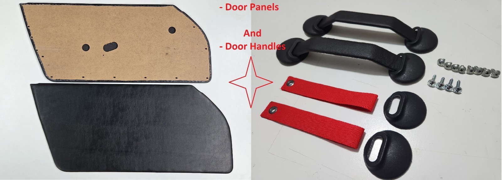 NEW RS Door Handles  with Door Panels Cards Kit for Porsche 911/930/964/993