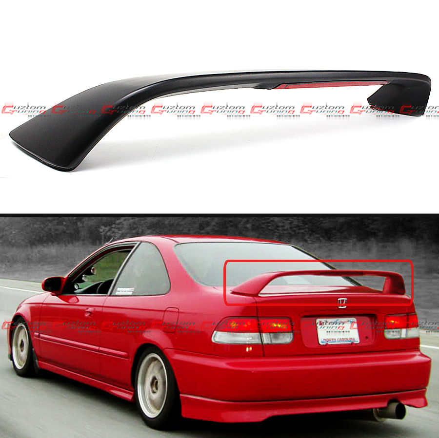 FOR 1996-00 HONDA CIVIC 2DR COUPE EM EJ Si TRUNK SPOILER WING W/ LED BRAKE LIGHT FOR 1996-00 HONDA CIVIC 2DR COUPE EM EJ Si TRUNK SPOILER WING W/ LED BRAKE LIGHT