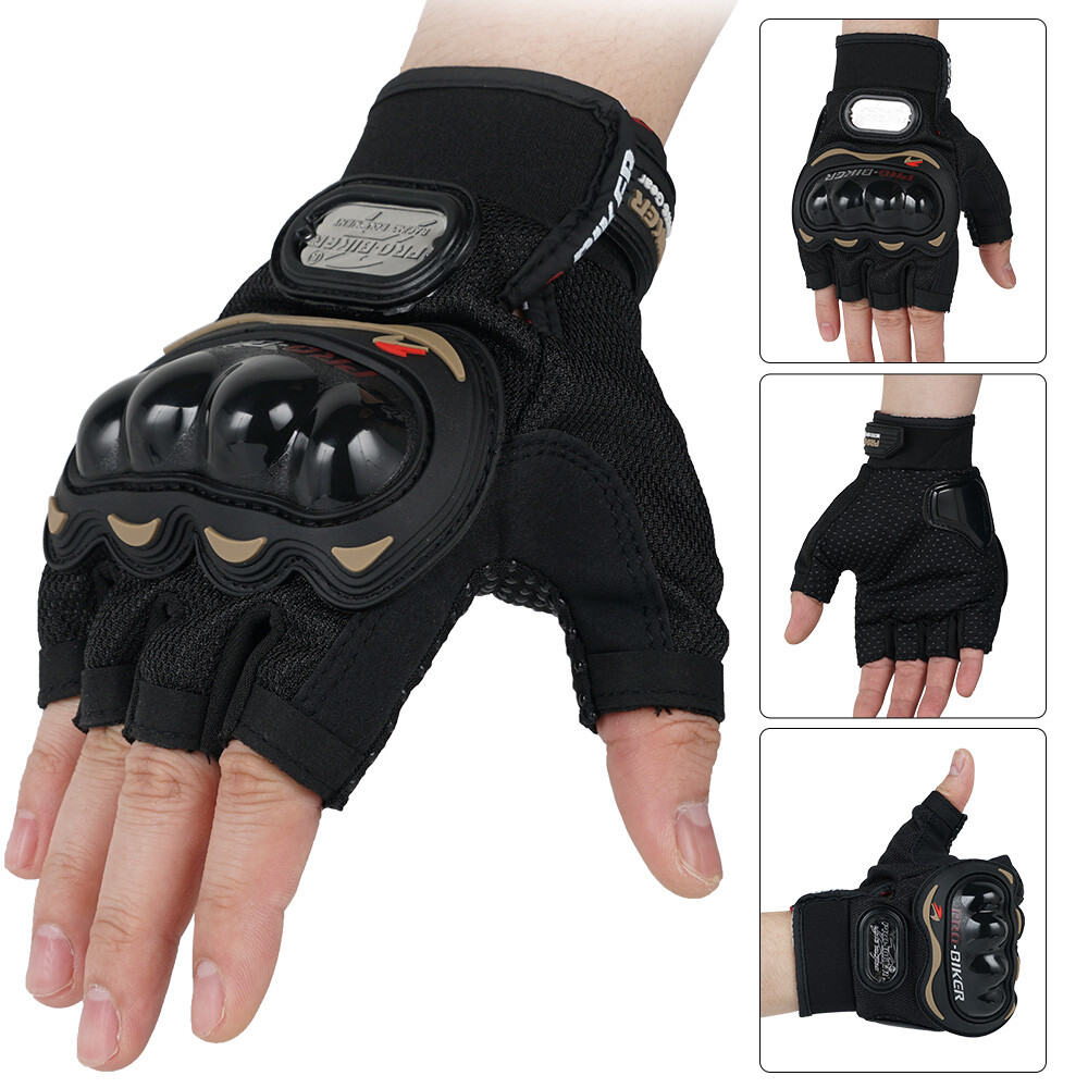 Mens Tactical Fingerless Half Finger Gloves Army Military Motorcycle Bike Gloves