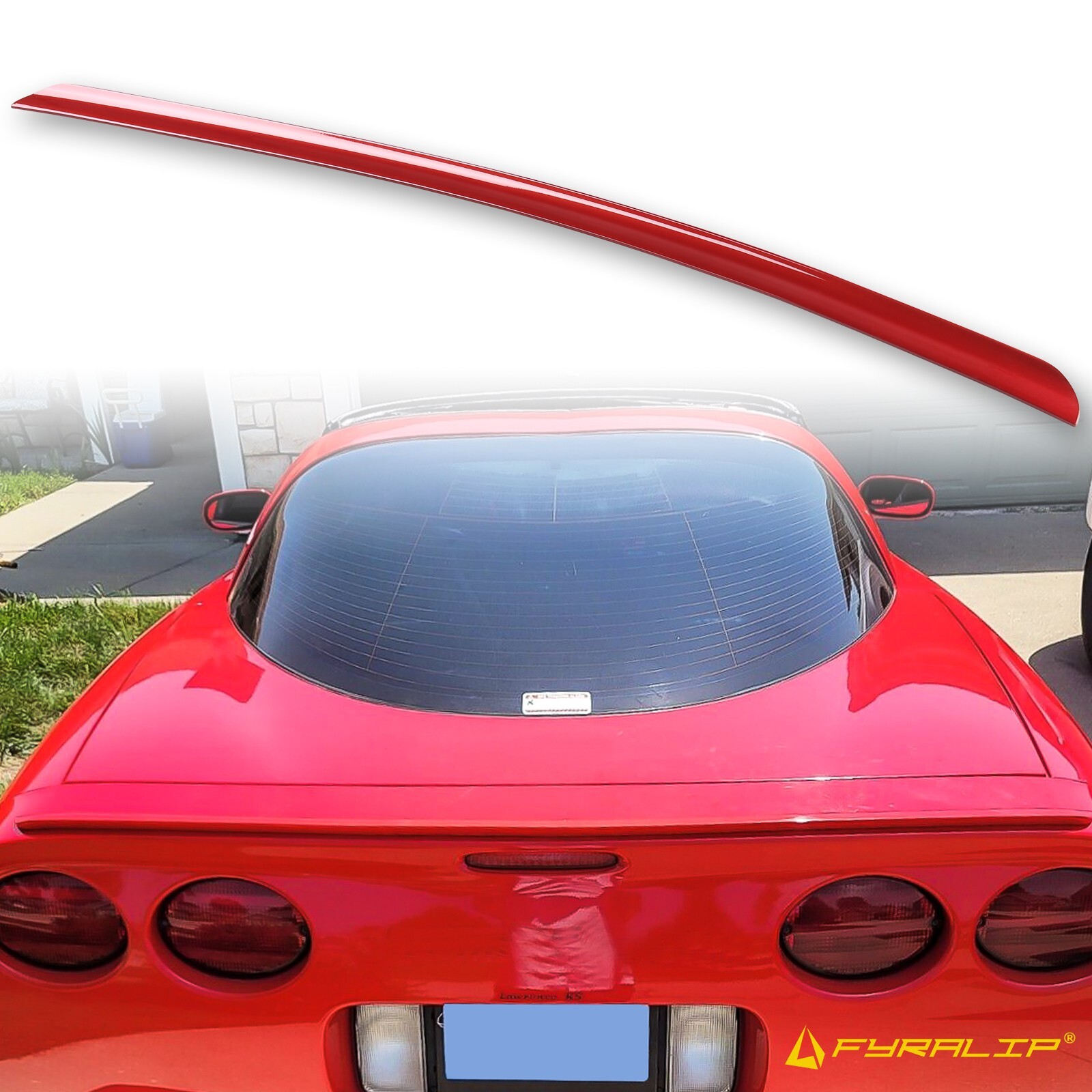 Fyralip Y22 Painted WA9075 Red Trunk Lip Spoiler For Chevy Corvette C5 97-04
