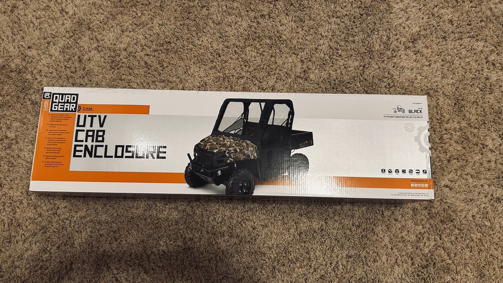 QUADGEAR UTV CAB ENCLOSURE FOR A POLARIS RANGER 400,570,800,EV