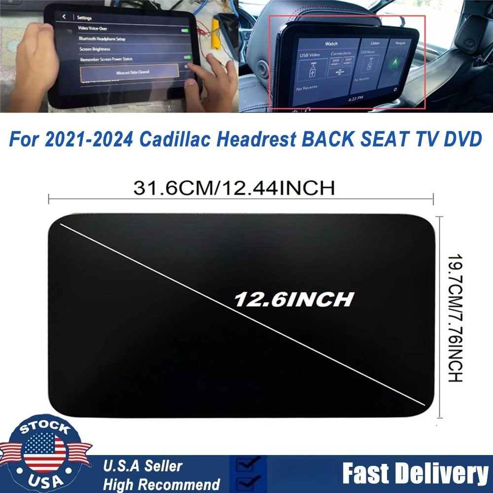 85100044 84824745 LCD Display For 21-24 Suburban GMC Yukon XL Headrest BACK SEAT