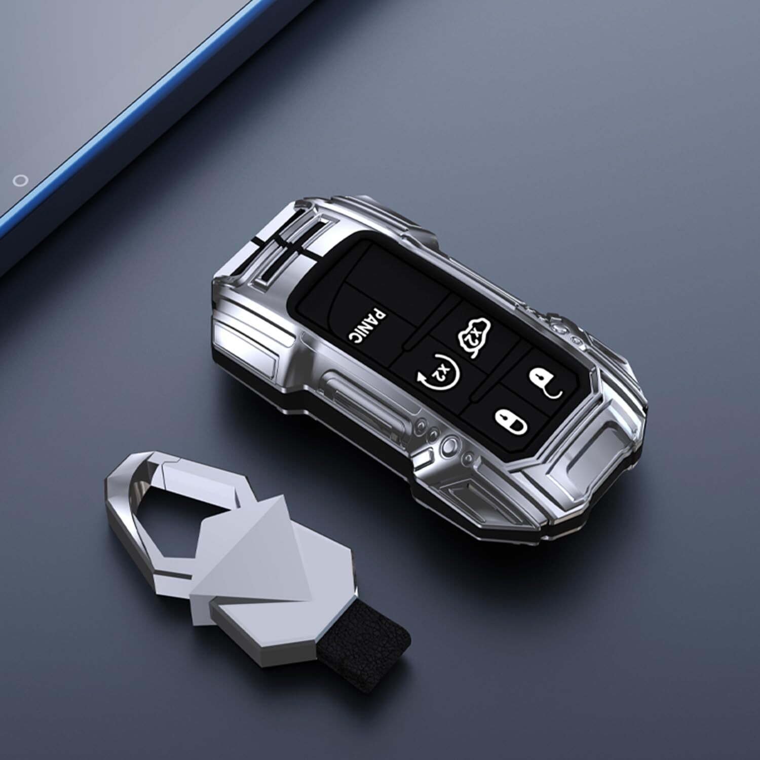 Zinc Alloy Key Fob Case For Dodge Charger Challenger Jeep Chrysler Cherokee Fiat