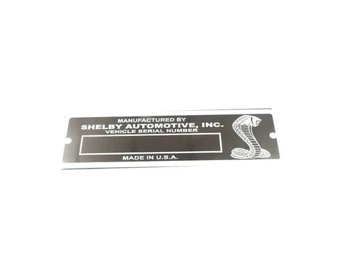 2X DATA PLATE. BLANK FITS TO CLASSIC VINTAGE SHELBY AUTOMOTIVE #V451-8