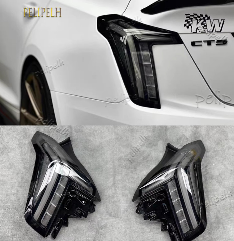 LED Smoke Black Rear Lamps Taillights Dynamic Signal Fits 2020-2024 Cadillac CT5