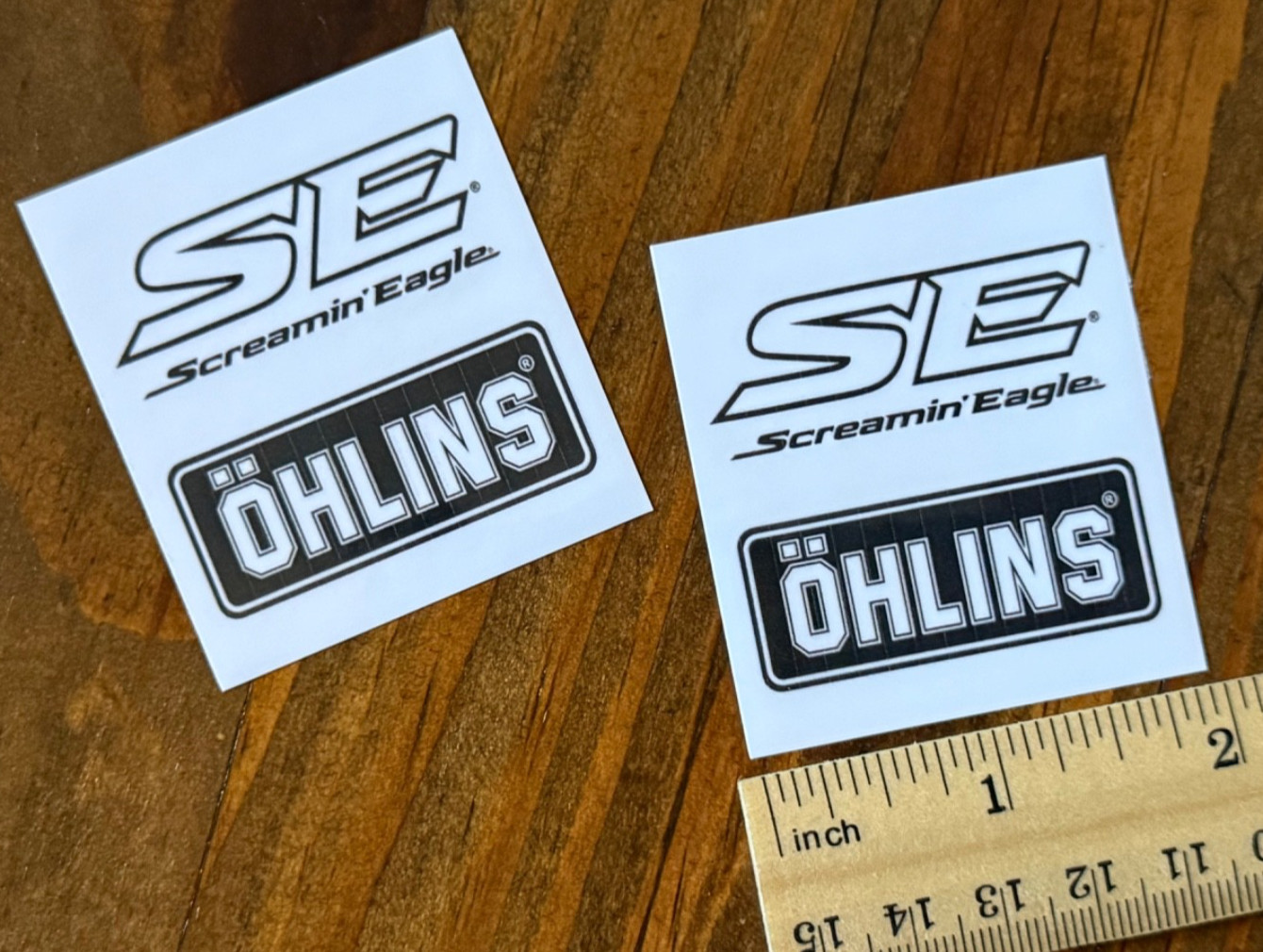 x2 Ohlins Stickers Decal Motorcycle Screaming Eagle 2 x 2.25 Harley Davidson