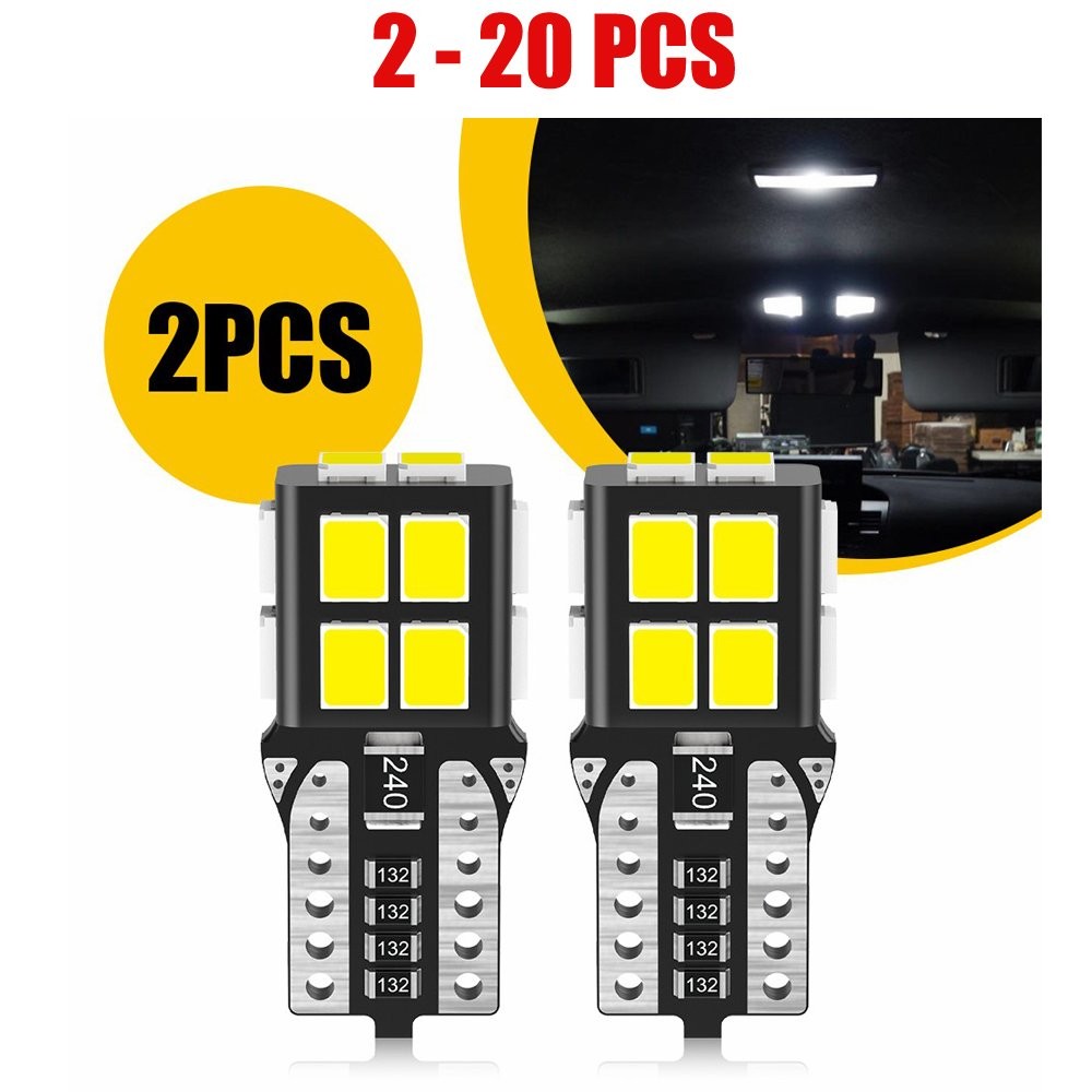 2-20PCS AUXITO T10 LED License Plate Lamp Bulb 6000K Super Bright White 2825 194