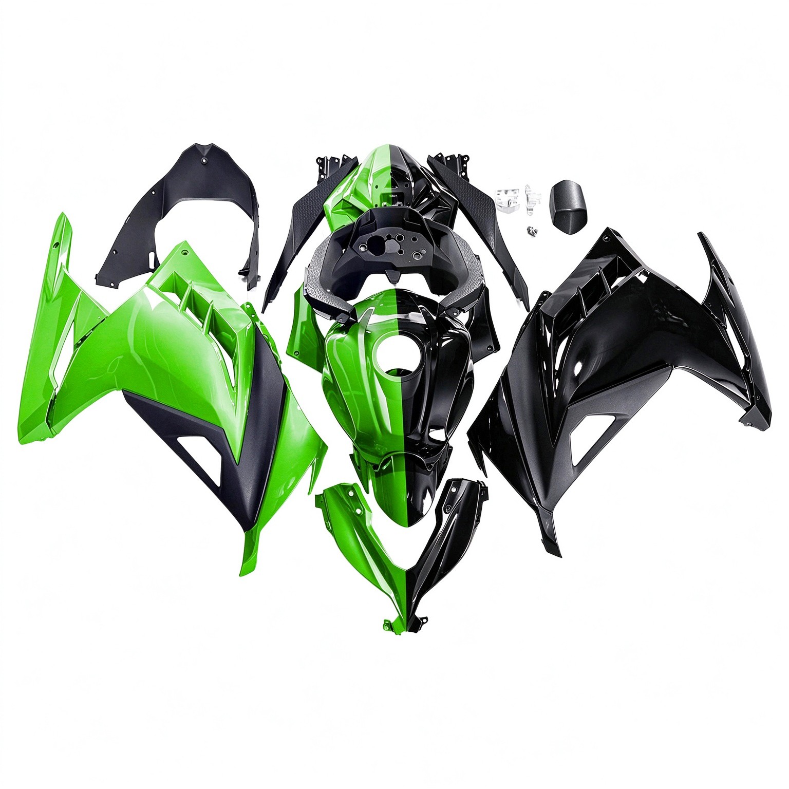 Green Black Fairings Kit for Kawasaki 2013 - 2017 Ninja 300 EX300R ABS Body Kit