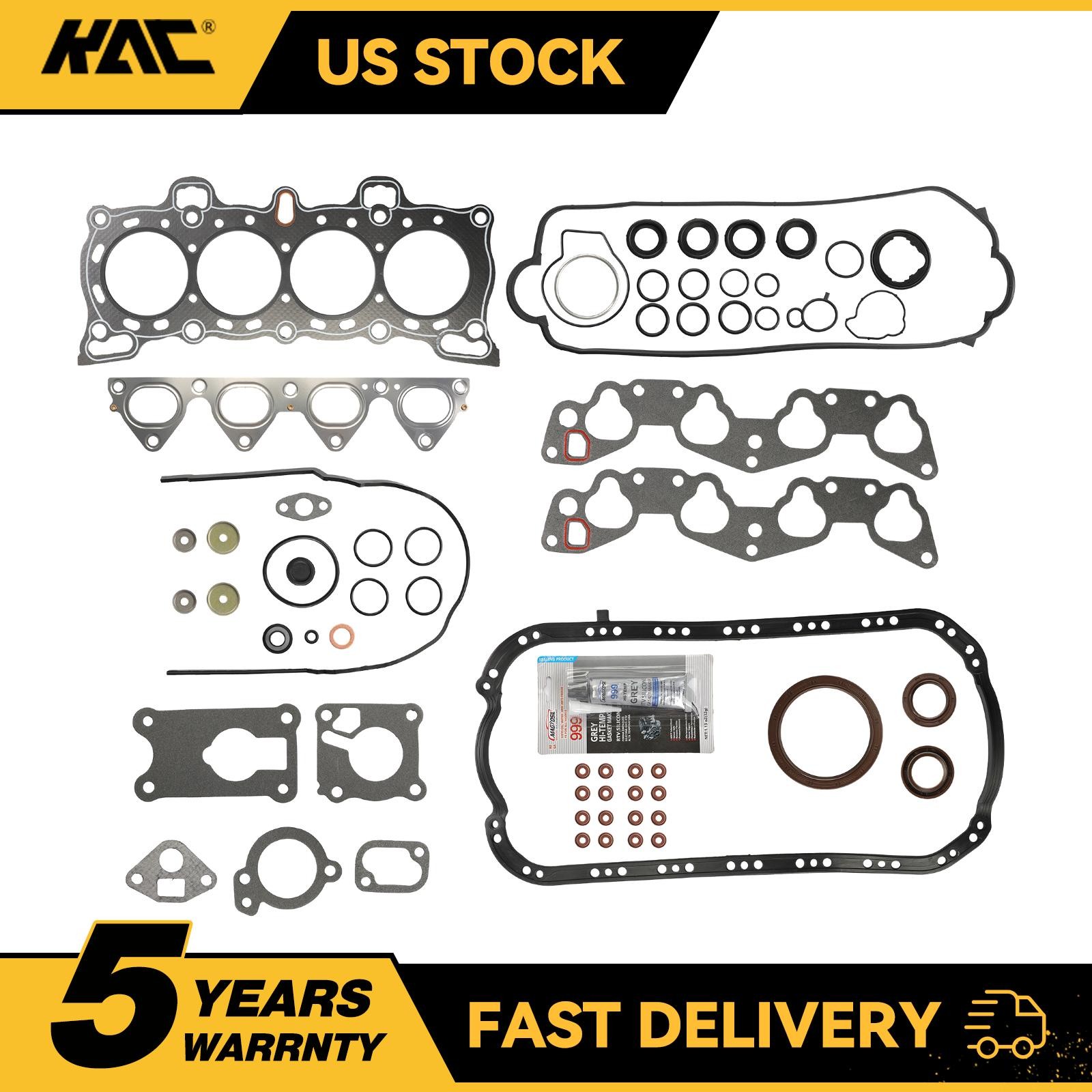 MLS Head Gasket Set Intake Manifold Valve Cover Gaskets For 88-95 Civic 1.5L