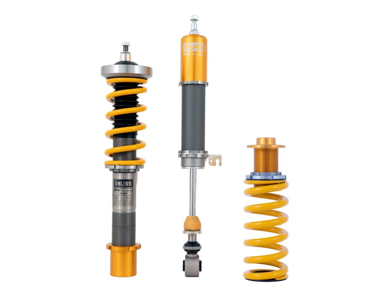 Ohlins BMS MU00S1 Road & Track Coilover Suspension System featuring Dual Flow Va