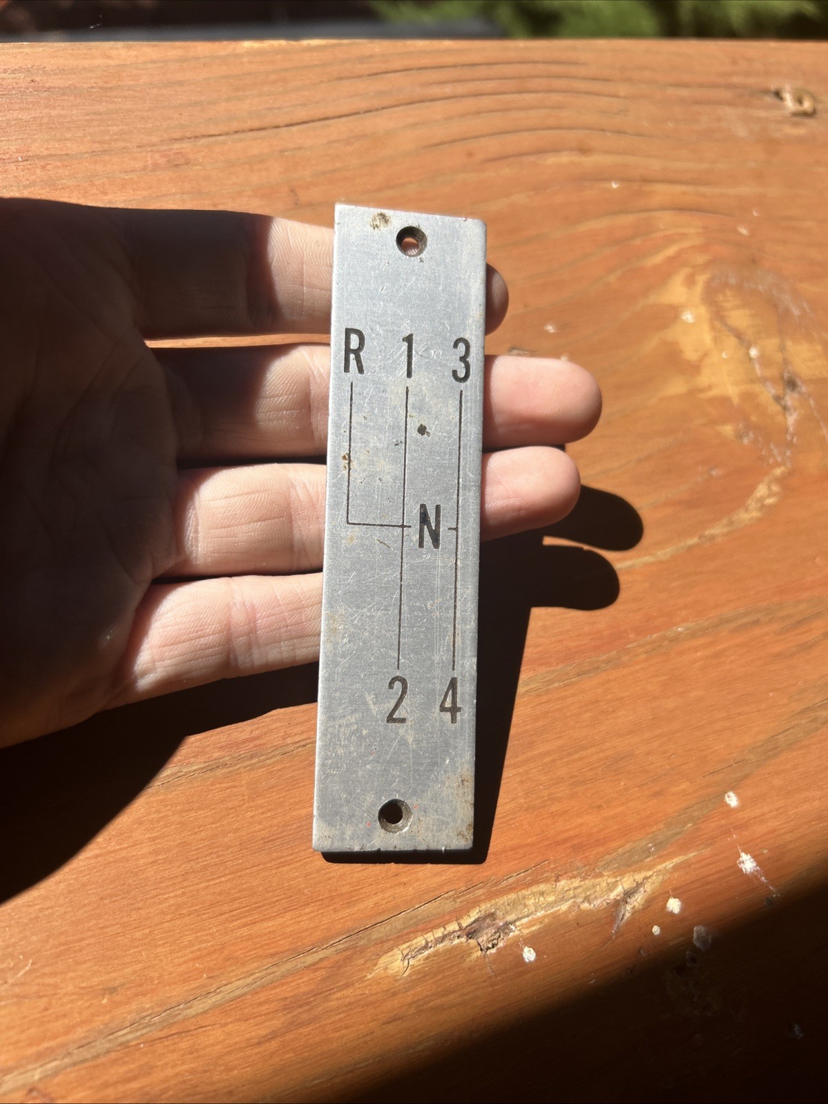RARE 1953-1962 Chevy Corvette Shift Pattern Plate 4 Speed Original.