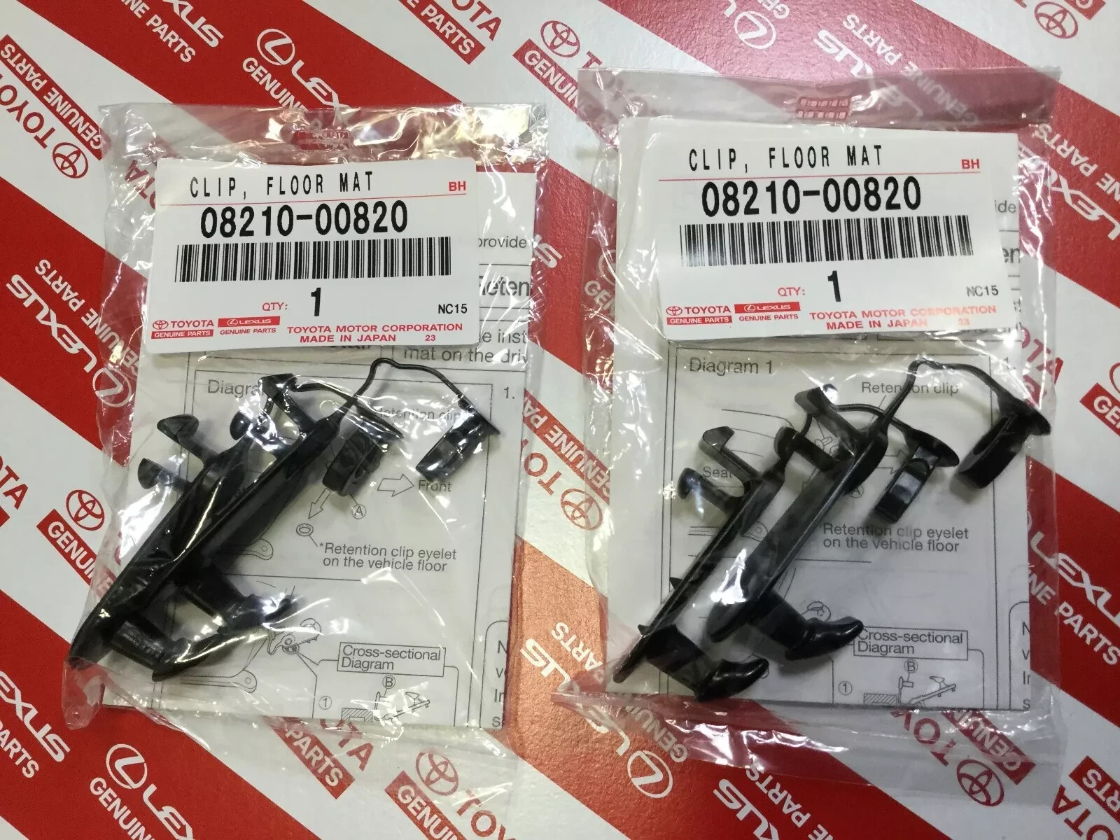 GENUINE TOYOTA Lexus Scion Floor Mat Hooks Retention Hold Down clips Holders OEM