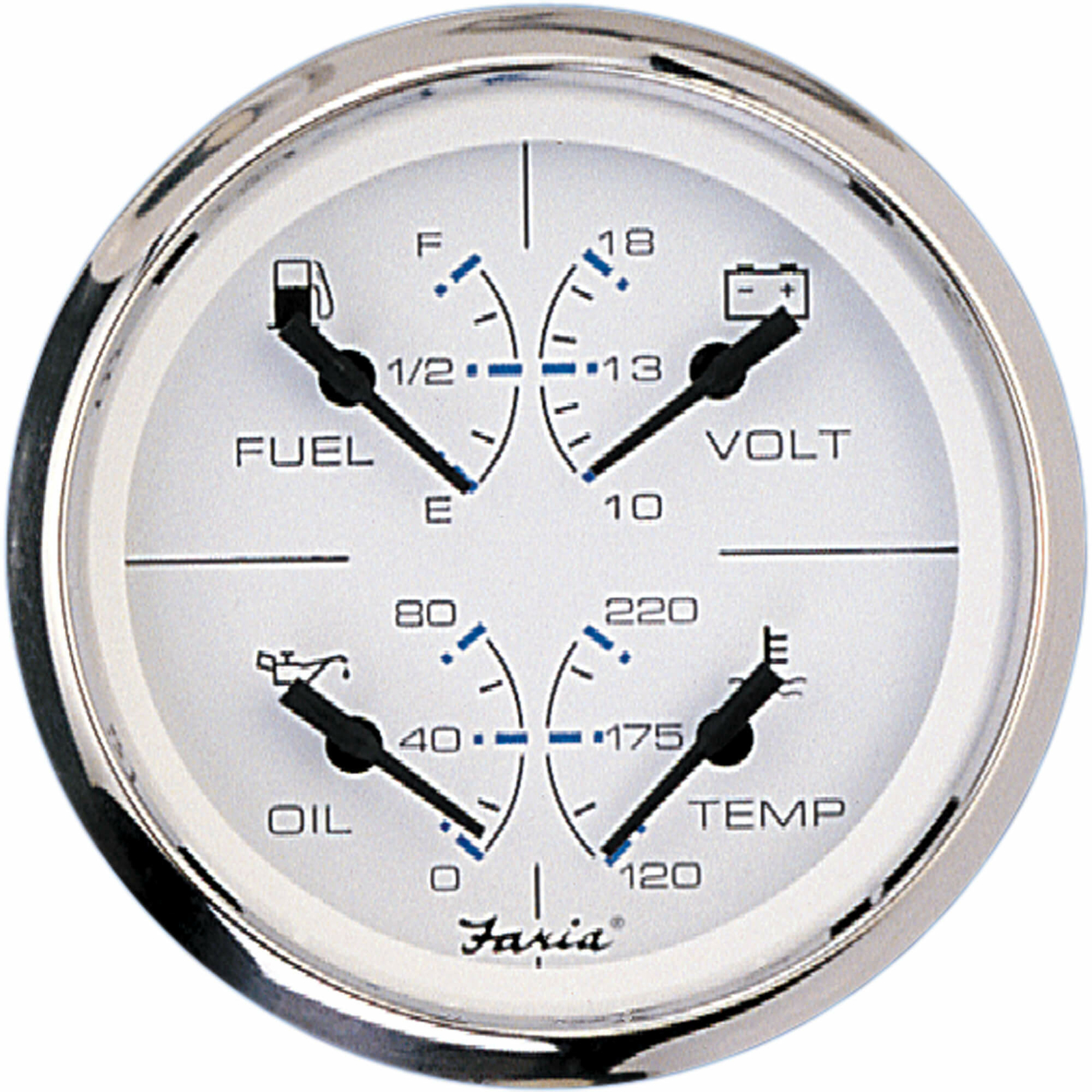 Faria Beede F33851 Chesapeake White 4-in-1 Combination Gauge, Size 4 Faria Beede F33851 Chesapeake White 4-in-1 Combination Gauge, Size 4