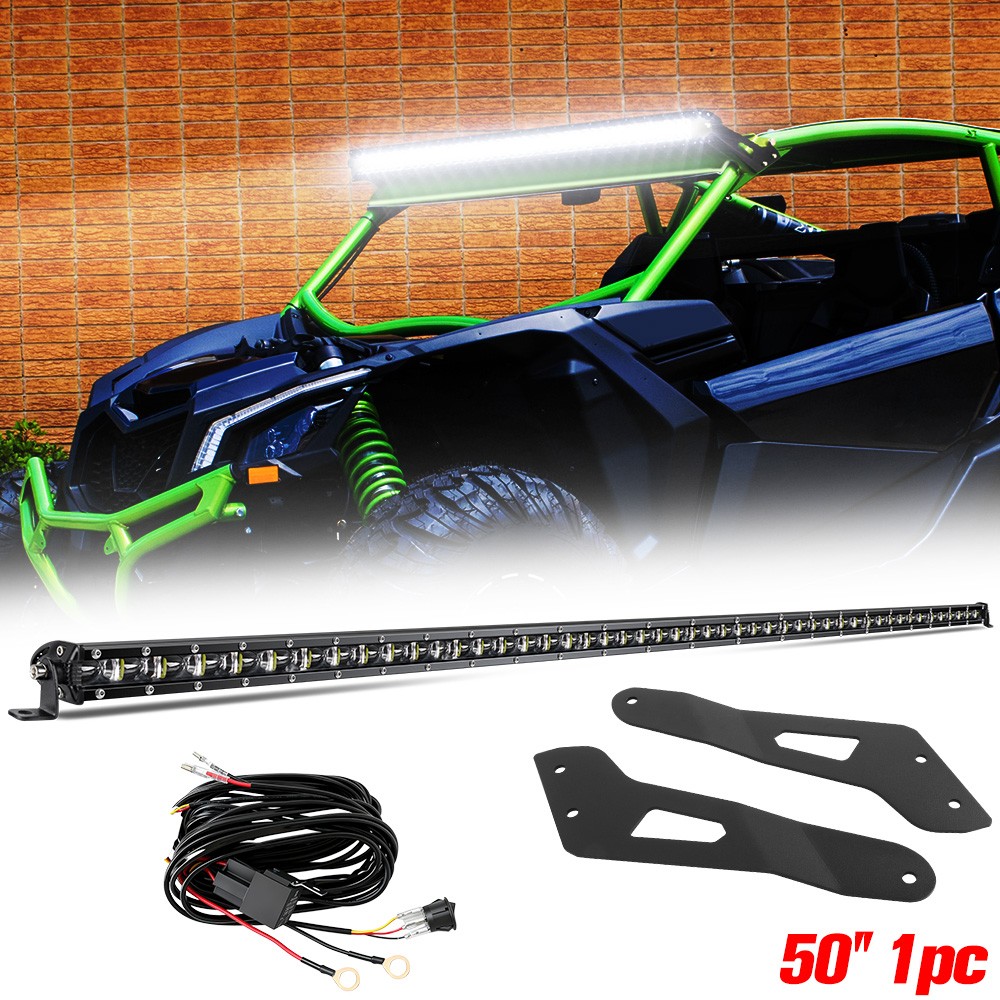Upper Roof 50\'\' Inch LED Light Bar Mount Kit For Can-am Maverick X3 DS RS MAX