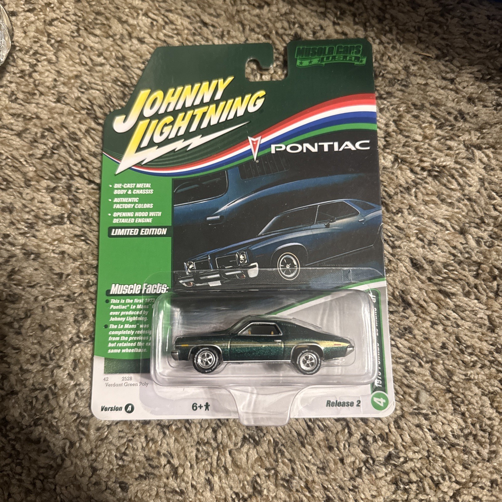 1973 Pontiac LeMans GT w/opening hood--mint brand new \'73 diecast in orig pkg 1973 Pontiac LeMans GT w/opening hood--mint brand new \'73 diecast in orig pkg