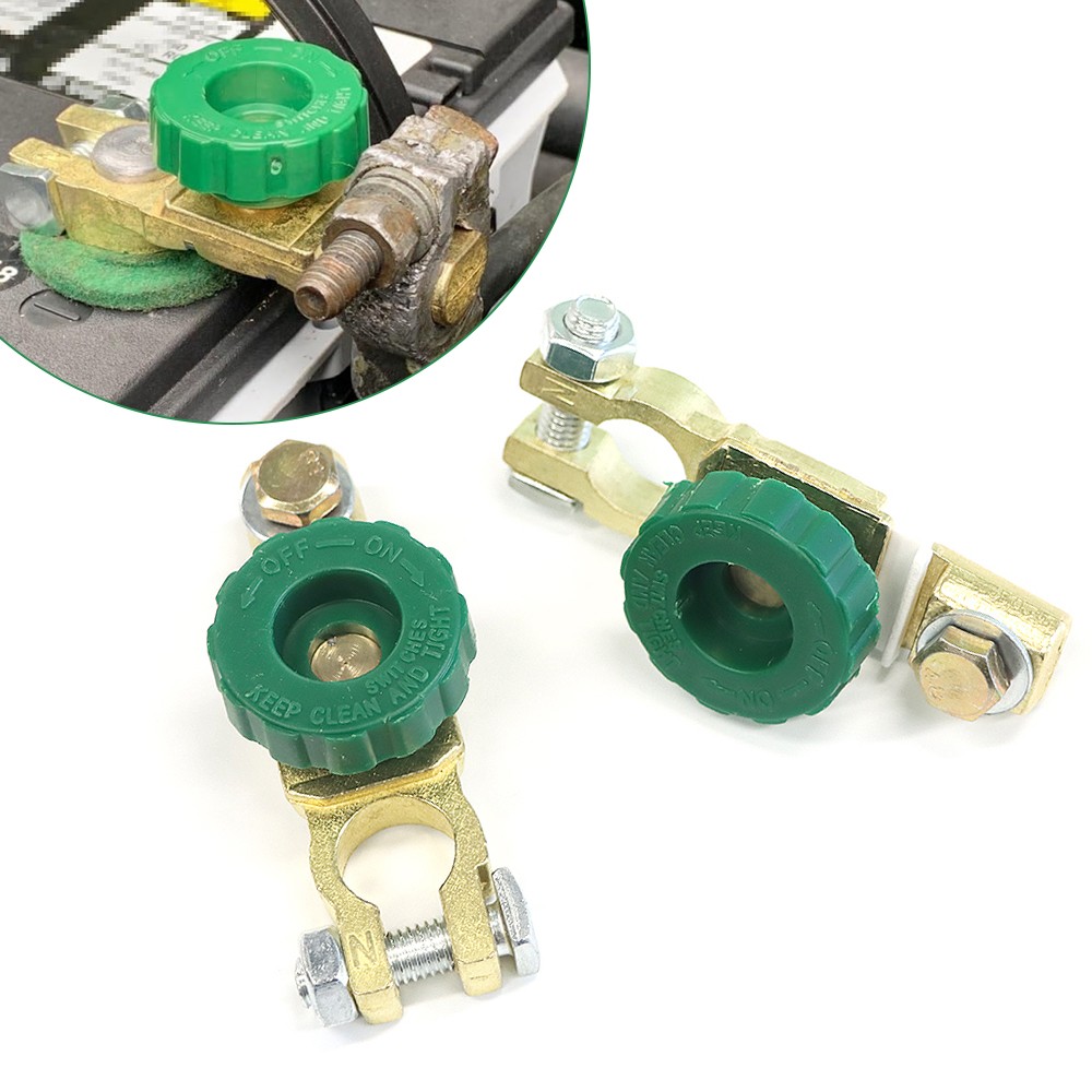 2Pcs Car Battery Terminal Quick Disconnect Boat Top Post Off Master Kill Switch