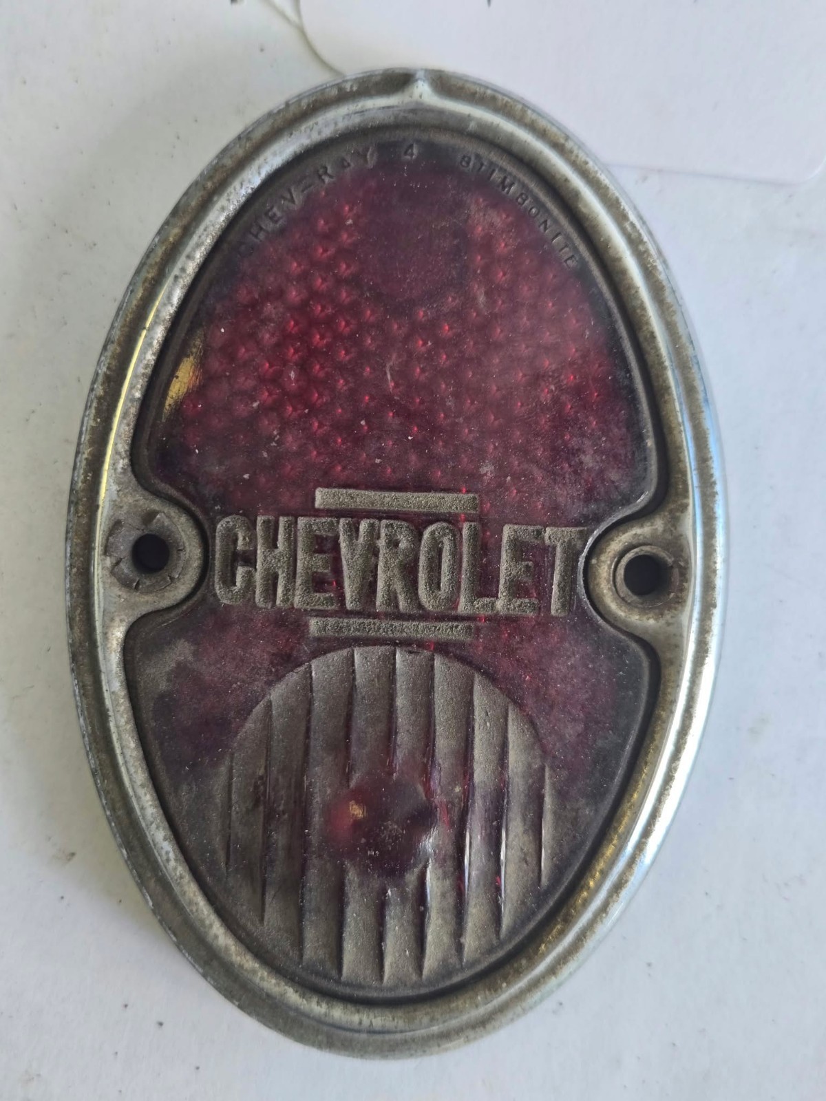 Original used 1937 1938 1939 Chevy Truck Tail light Lens & Bezel