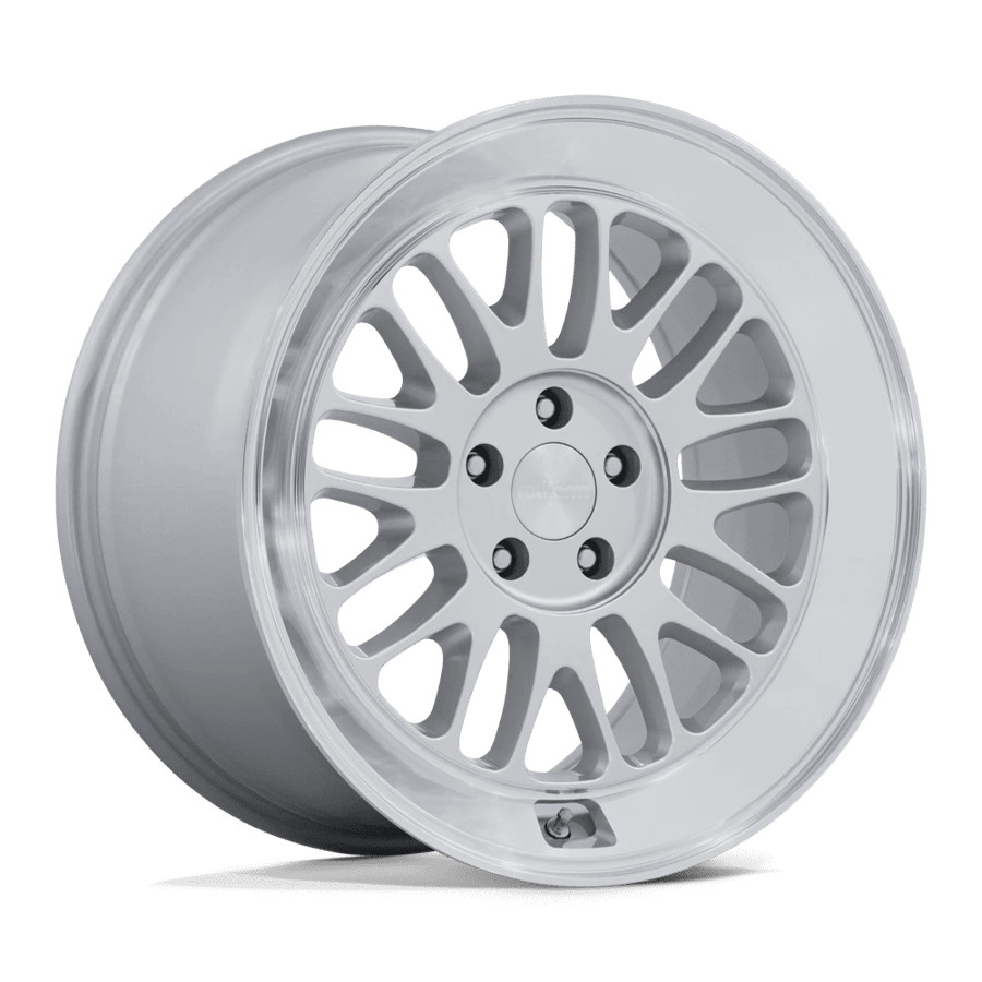 18x9.5 Rotiform Wheels RC214 Gloss Silver W/ Diamond Cut Lip 5x120 Rims (1pc)