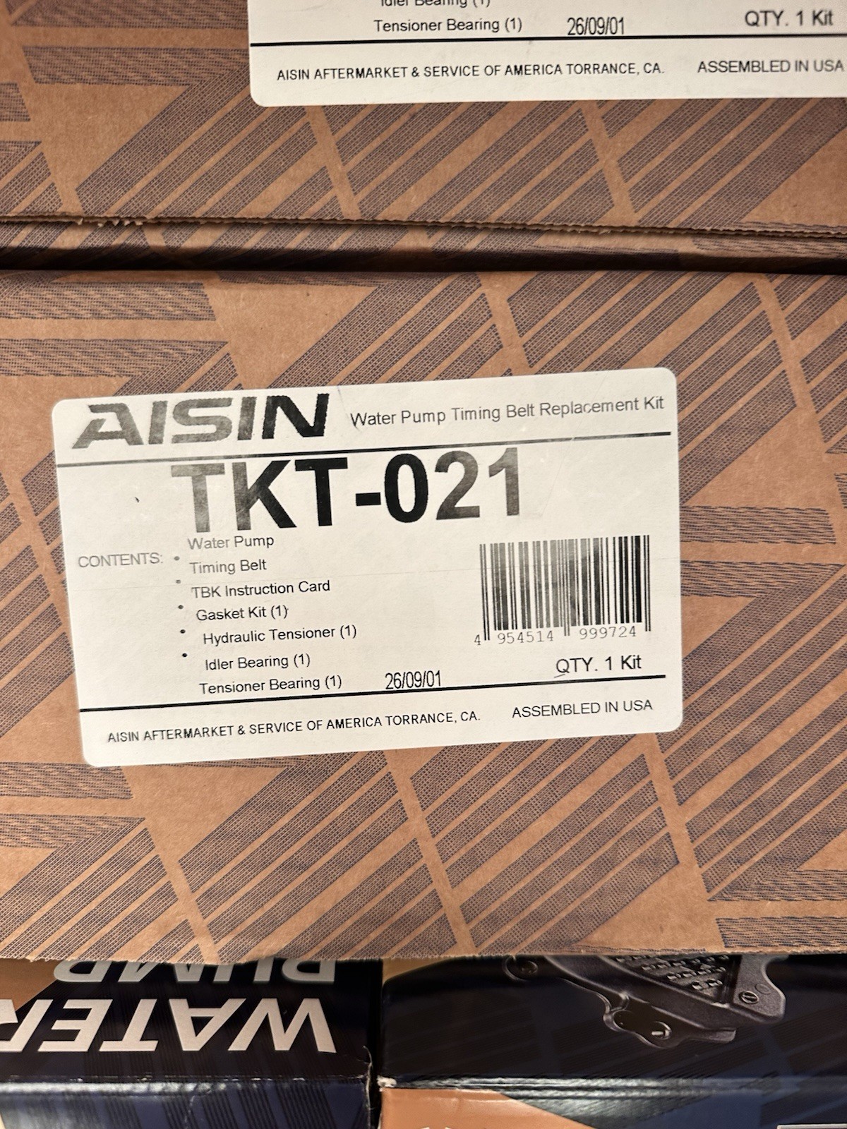 AISIN TKT-021 Timing Belt Kit w/ Water Pump Toyota Tundra Sequoia 4Runner AISIN TKT-021 Timing Belt Kit w/ Water Pump Toyota Tundra Sequoia 4Runner