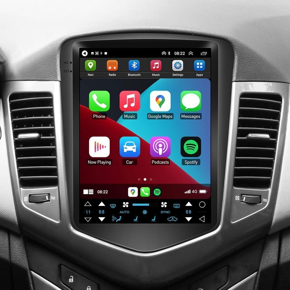 Android 15 Apple Carplay GPS NAVI Car Radio Stereo 64G Fits Chevy Cruze 2009-201