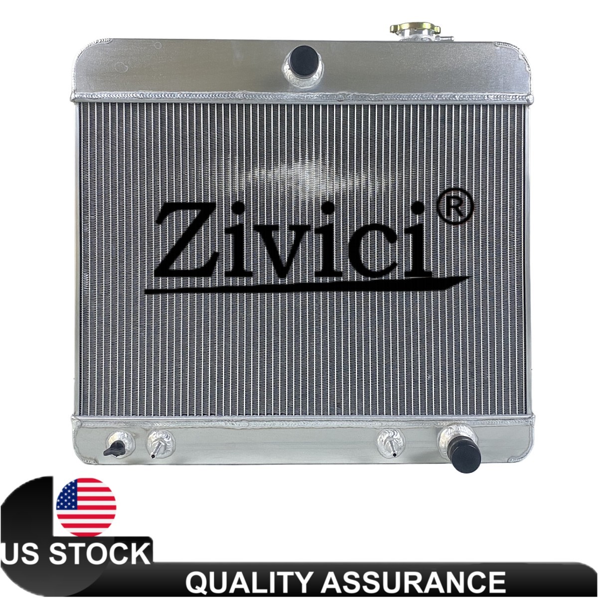 Fit 1965-1966 GMC 1000/1500 5.0L V6 1965 1966 All Aluminum Cooling Radiator