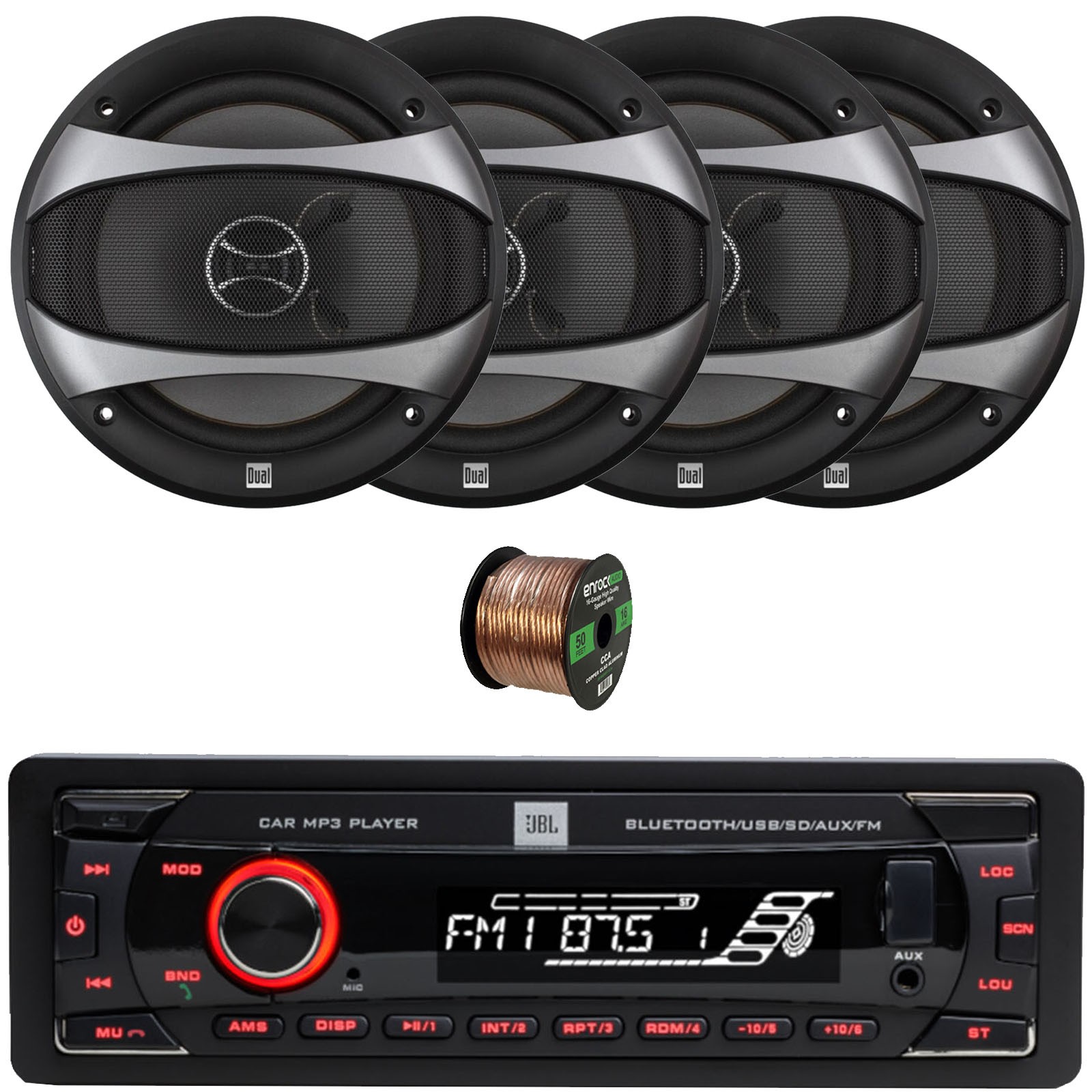 JBL Celebrity100 Single DIN Bluetooth MP3 Receiver, 4x 6.5\