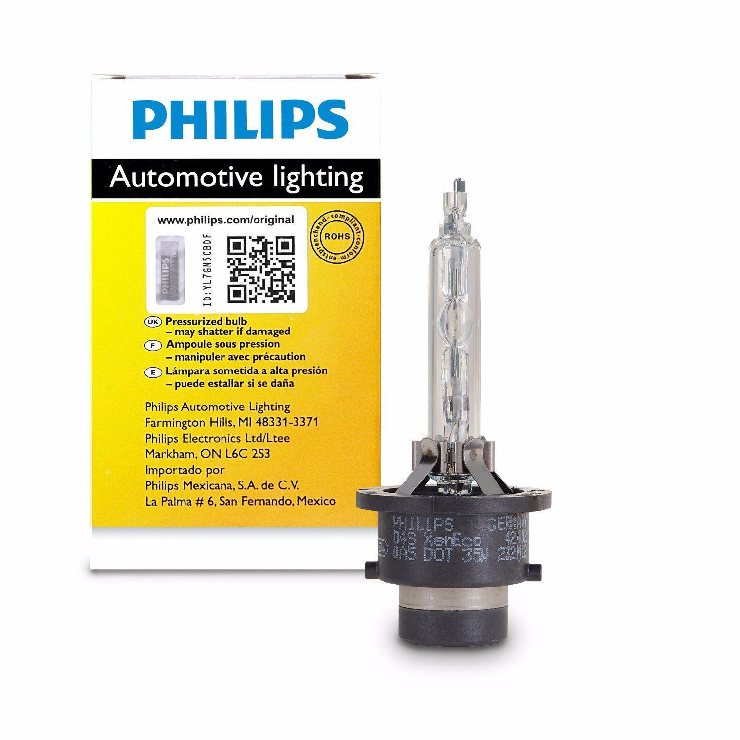 Authentic Philips D4S HID White Xenon 200% More Light Upgrade LEXUS Light Bulb