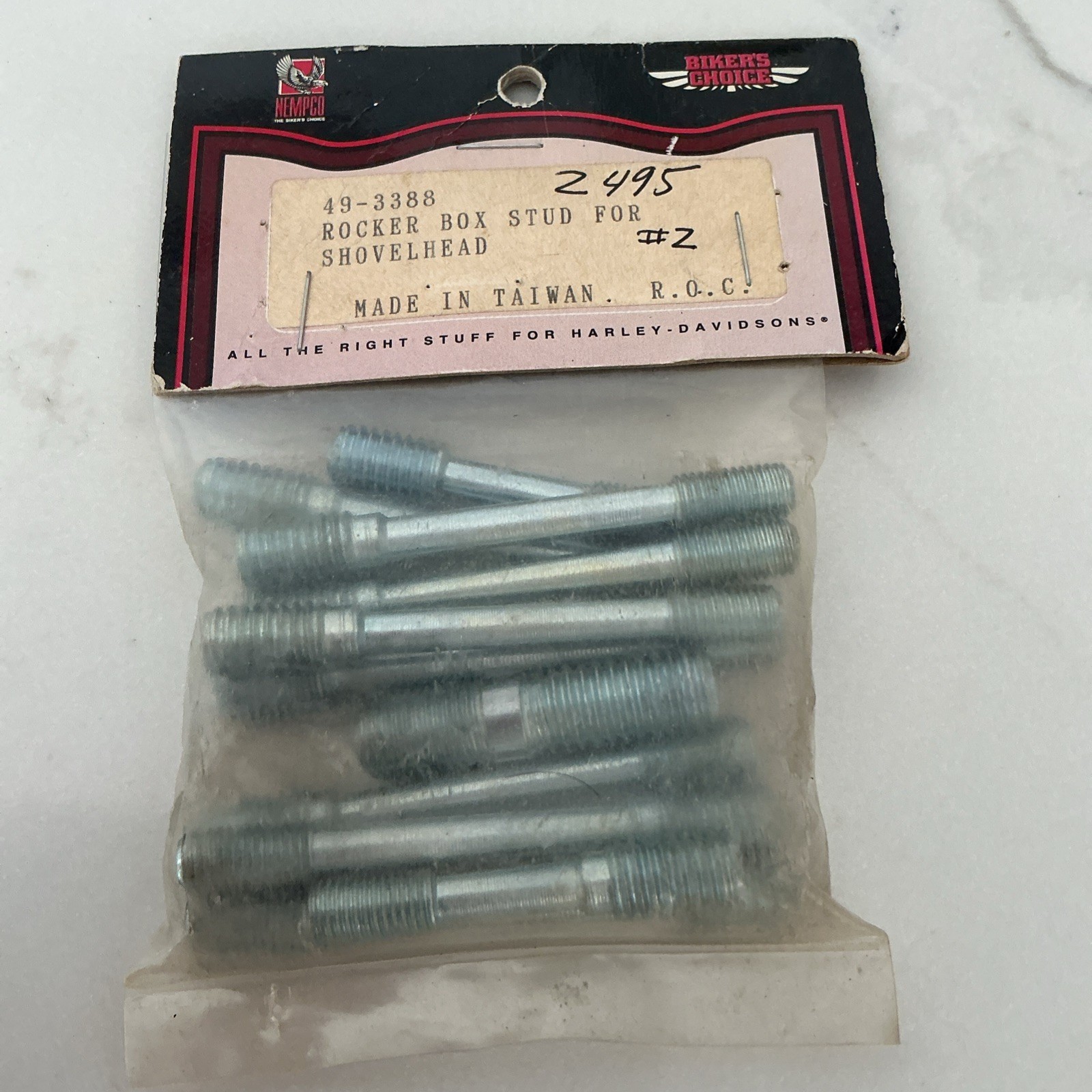 Bikers Choice 66-84 Shovelhead Cylinder Head Rocker Box Stud 11pc Kit NOS Bikers Choice 66-84 Shovelhead Cylinder Head Rocker Box Stud 11pc Kit NOS