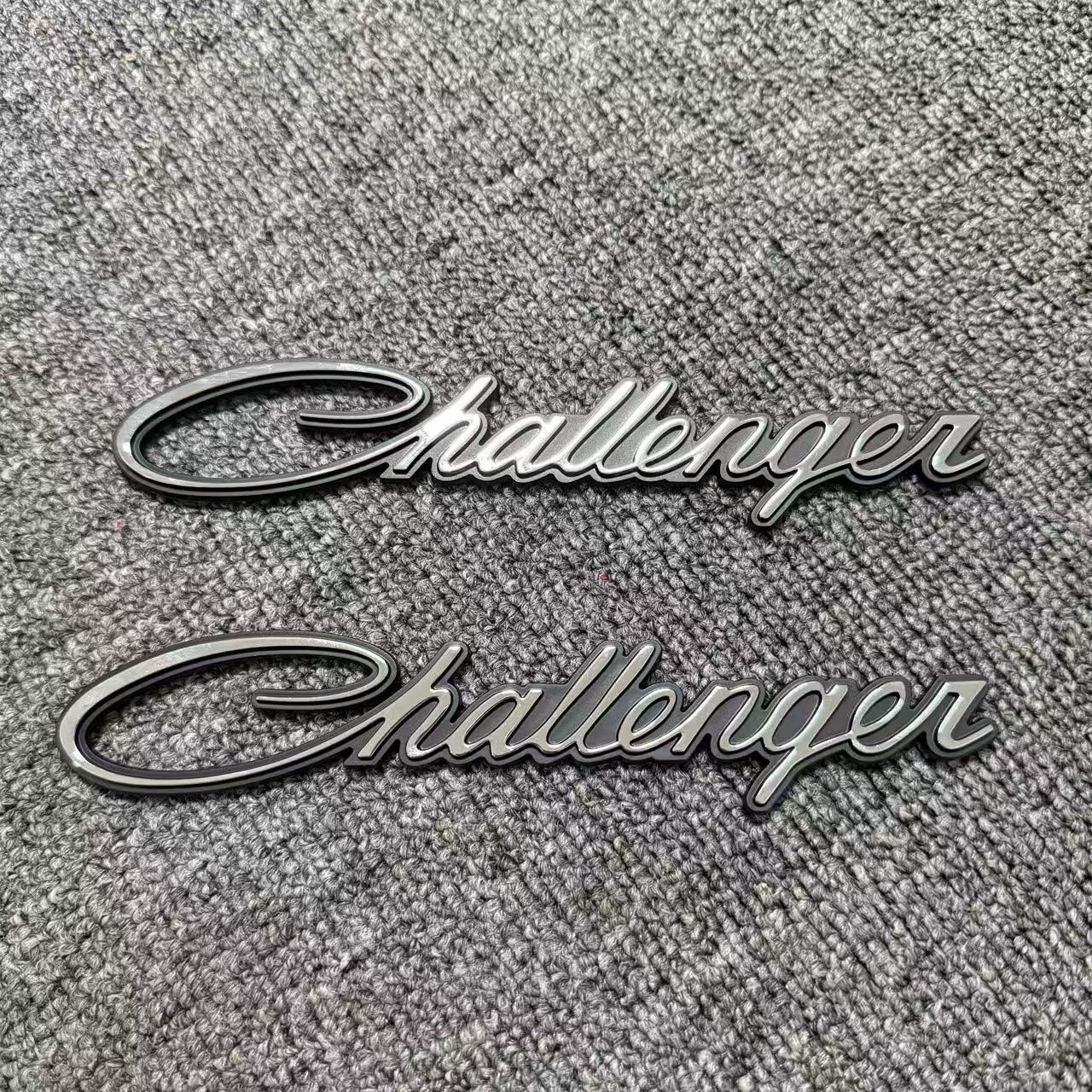 2009-2019 Dodge Challenger Front Fender Side Chrome Black Emblem Badge 2PCS USA