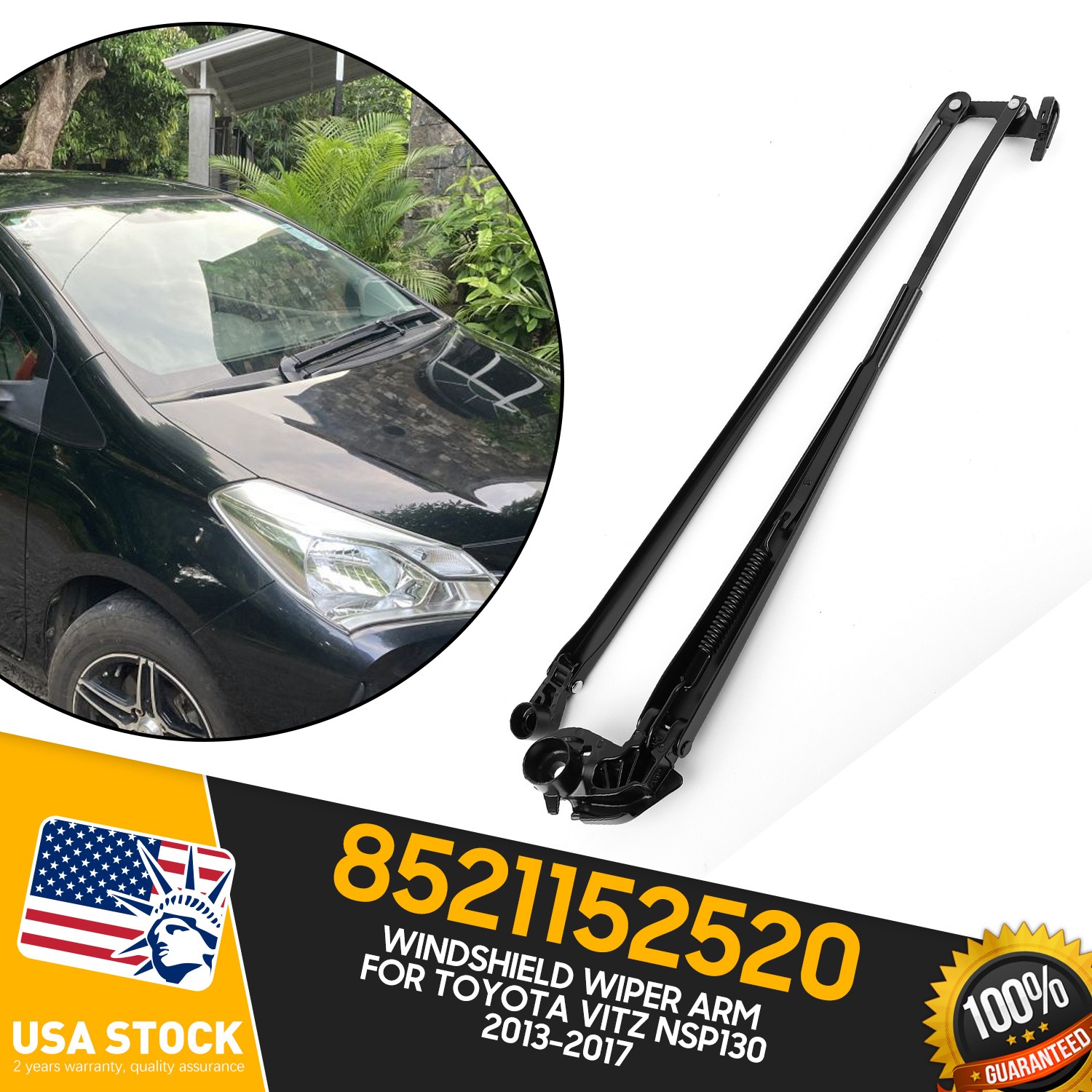 Right Hand Drive RHD Front Wiper Arm 8521152520 For Toyota Vitz Yaris 2012-2017