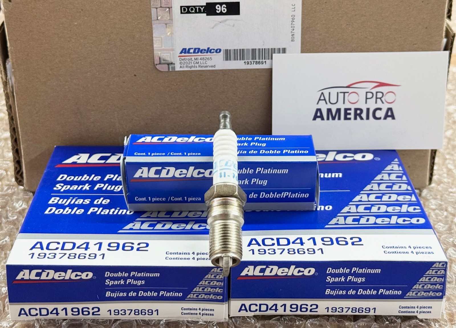 8PC 41-962 DOUBLE PLATINUM SPARK PLUGS for 2003-2016 OEM CHEVY GMC CADI ACDELCO 8PC 41-962 DOUBLE PLATINUM SPARK PLUGS for 2003-2016 OEM CHEVY GMC CADI ACDELCO