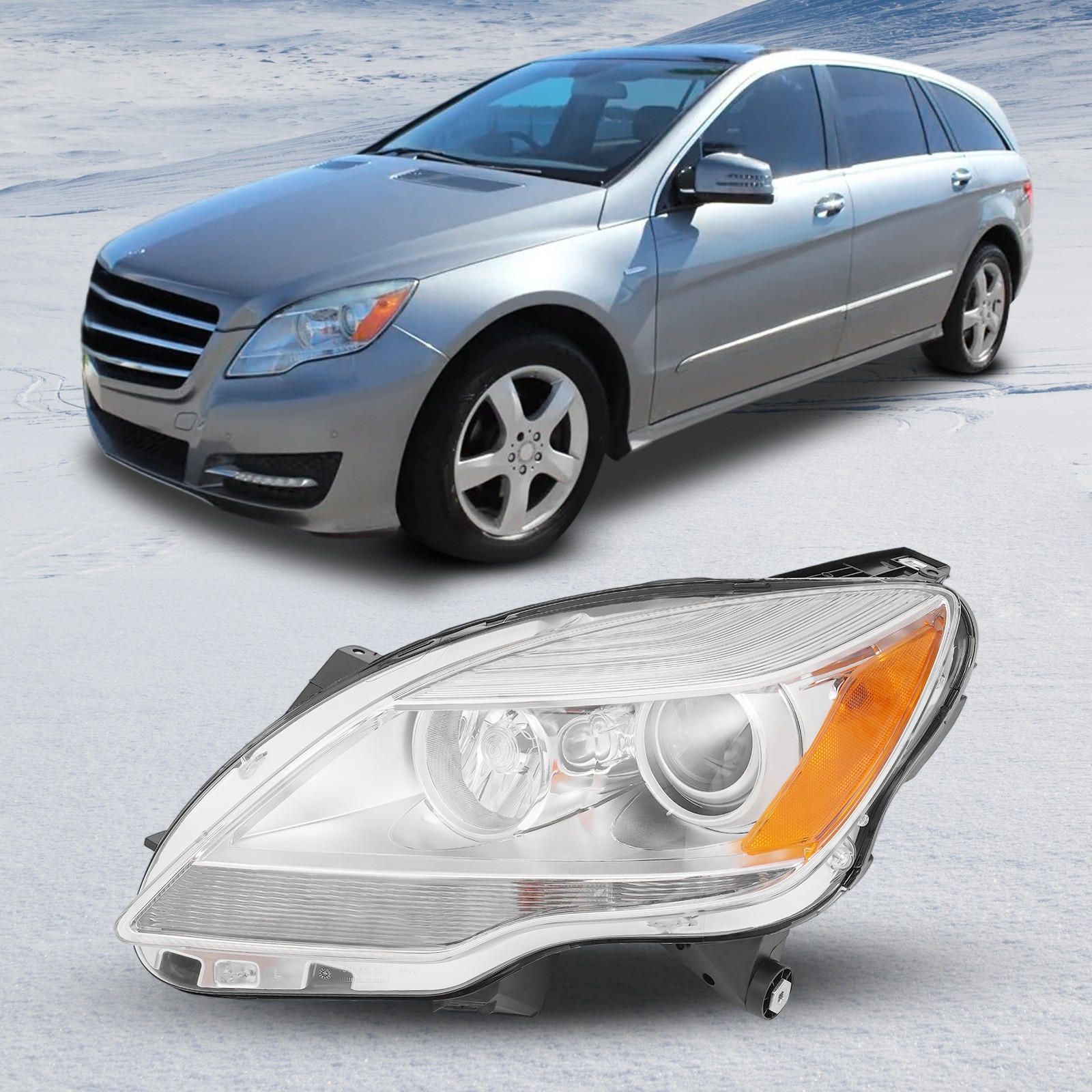 Left Halogen Headlight For 10-12 Mercedes R Class W251(Only for Halogen Models)