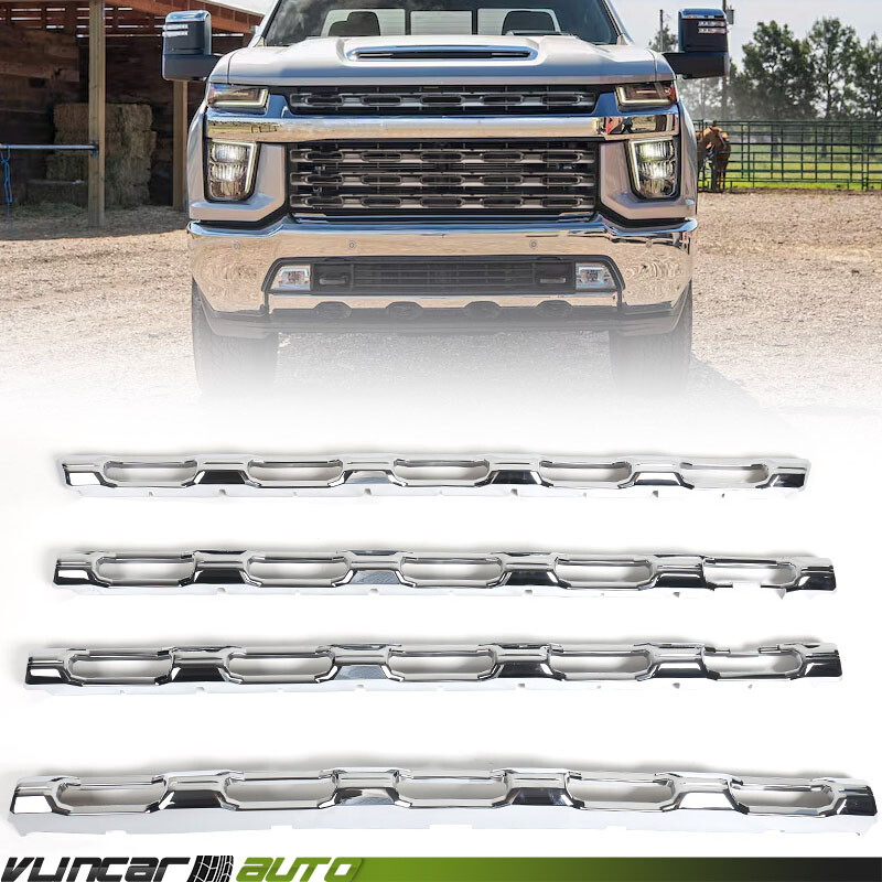 For Chevy Silverado 2500HD 3500HD 2020-2023 Chrome Grille Grill Insert Overlay