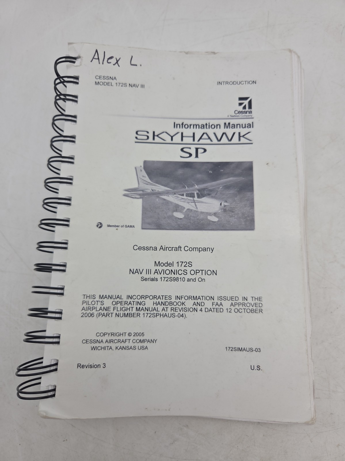 172S NAV III Cessna Skyhawk SP Information Manual Book 2005 Revision 3
