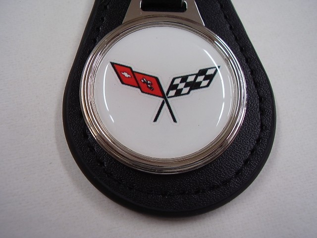 CHEVROLET CORVETTE C3 LOGO KEY CHAIN LEATHER FOB CHEVROLET CORVETTE C3 LOGO KEY CHAIN LEATHER FOB