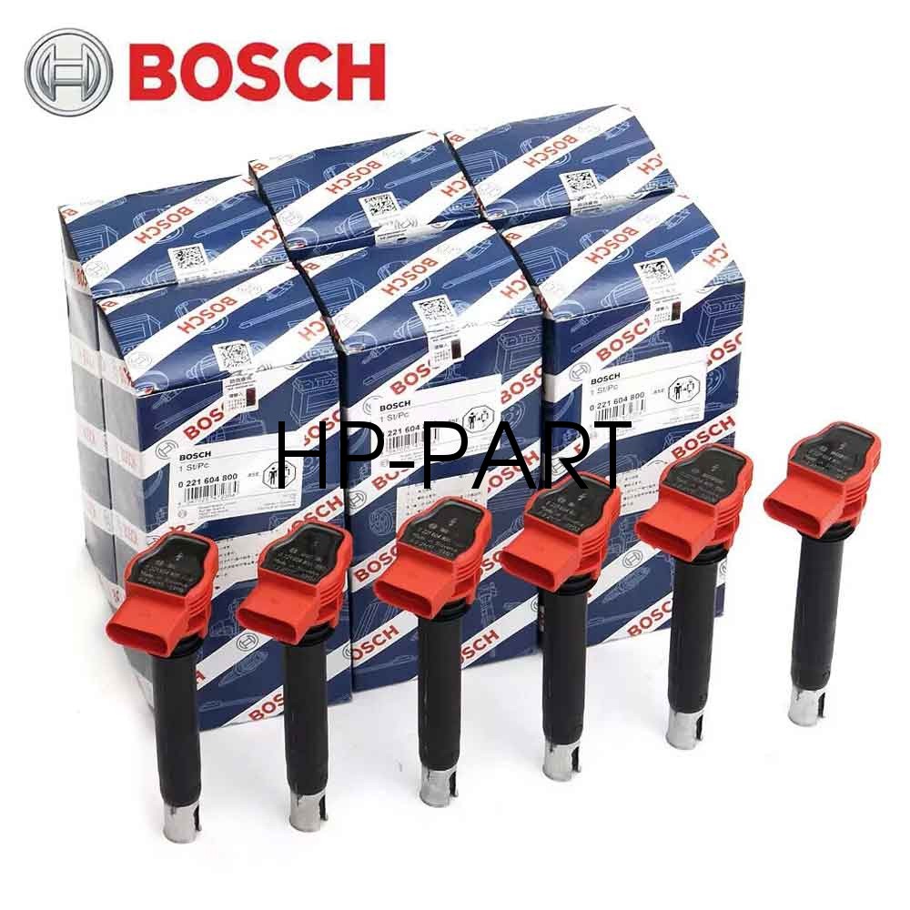 6Pcs RED BOSCH Ignition Coil 06E905115G fits for Porsche Cayenne Panamera