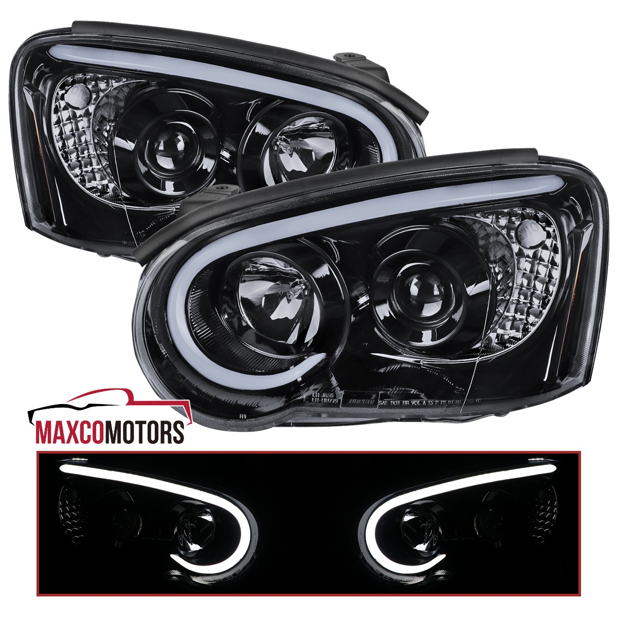 Fits 2004-2005 Subaru Impreza WRX Smoke Projector Headlights LED Strip Lamps L+R Fits 2004-2005 Subaru Impreza WRX Smoke Projector Headlights LED Strip Lamps L+R