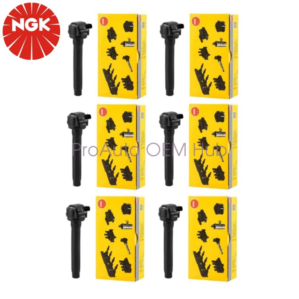6 pcs 90919A2013 OEM NGK Ignition Coil For Lexus ES250 ES350 RX330 RX450h 3.5L