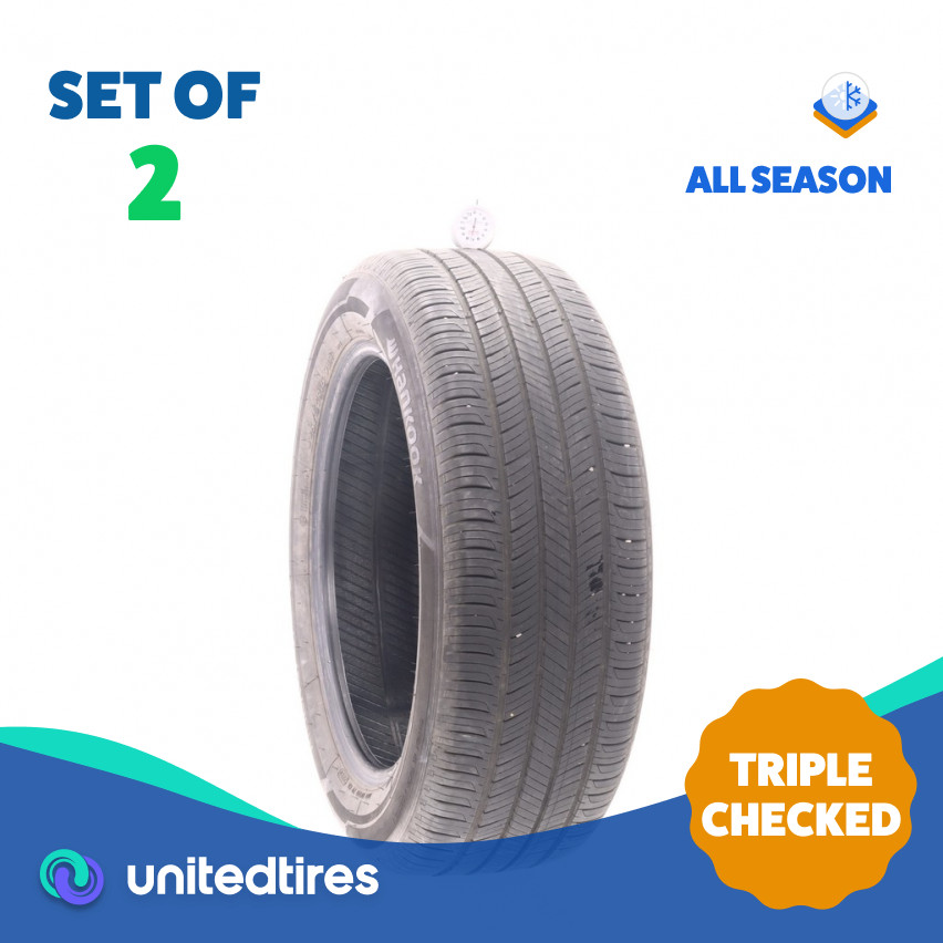 Set of (2) Used 225/55R18 Hankook Kinergy GT 98H - 7/32