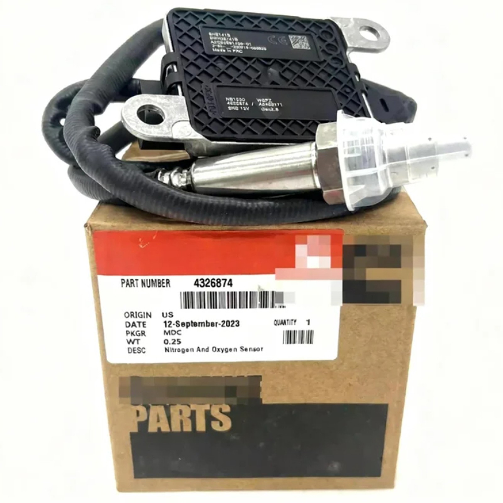 OEM Nitrogen Oxide Sensor 4326874RX 4326874 for Cummins L6 11.9L 15.0L ISX 4 Pin OEM Nitrogen Oxide Sensor 4326874RX 4326874 for Cummins L6 11.9L 15.0L ISX 4 Pin