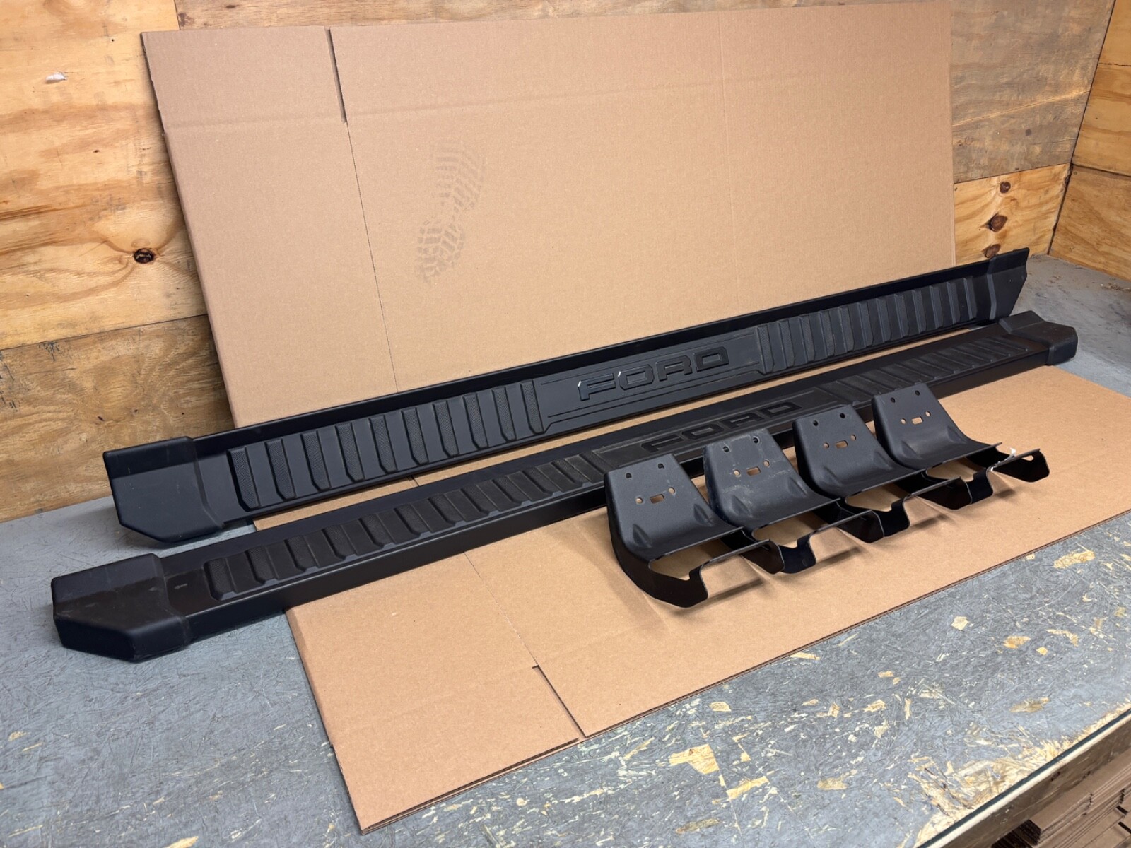 OEM Take Off Ford F-150 15-25 Running Boards CREW CAB W BRACKETS 6’