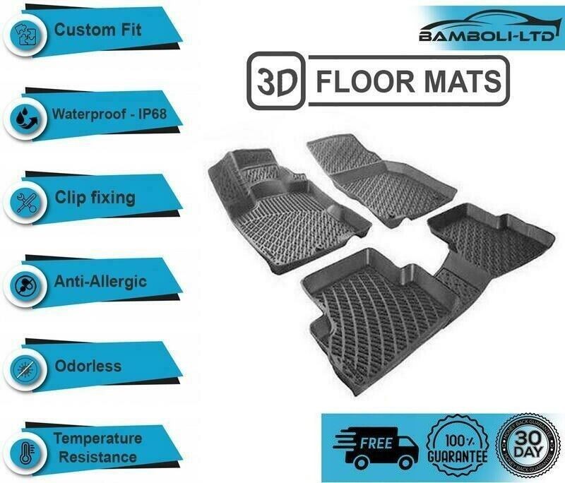 3D Molded Interior Car Floor Mat for Hyundai Elantra GT 2011-2017 (Black)