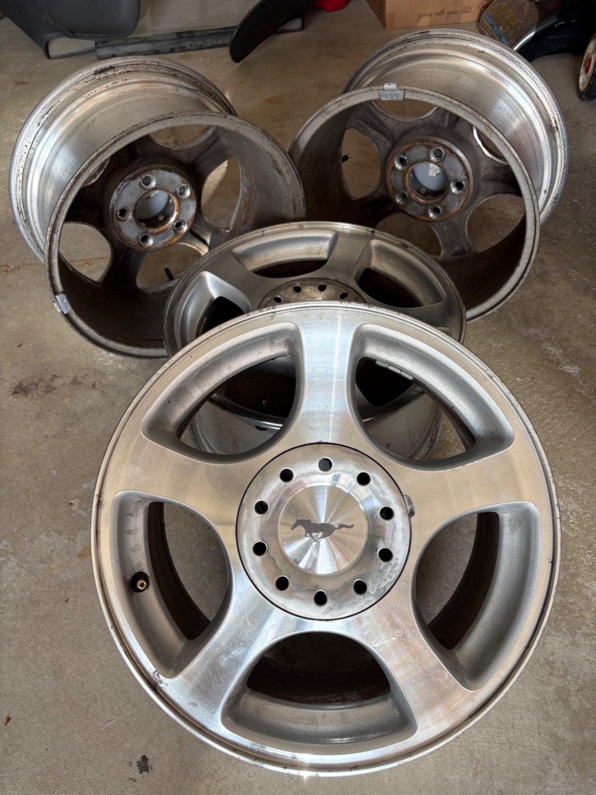 4 sets of 16  inches  Chrome rims for 4th generation of Ford Mustang (1994-2004)