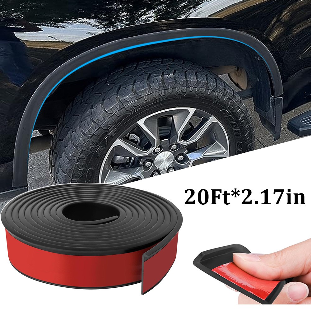 20Ft Rubber Fender Flare Wheel Arch Trim Eyebrow Edge Protector Strip For Chevy