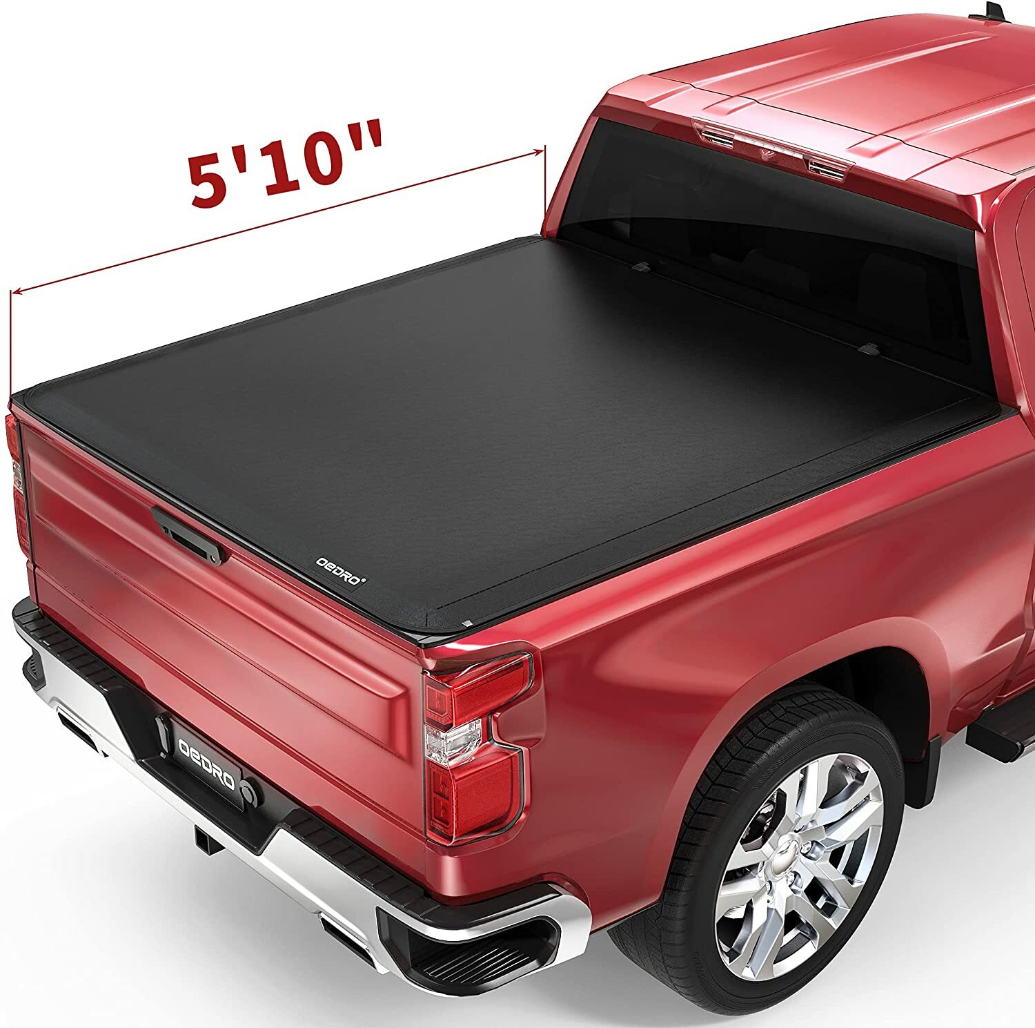5.8ft Soft Roll up Tonneau Cover For 2019- 2026 Chevy Silverado GMC Sierra 1500