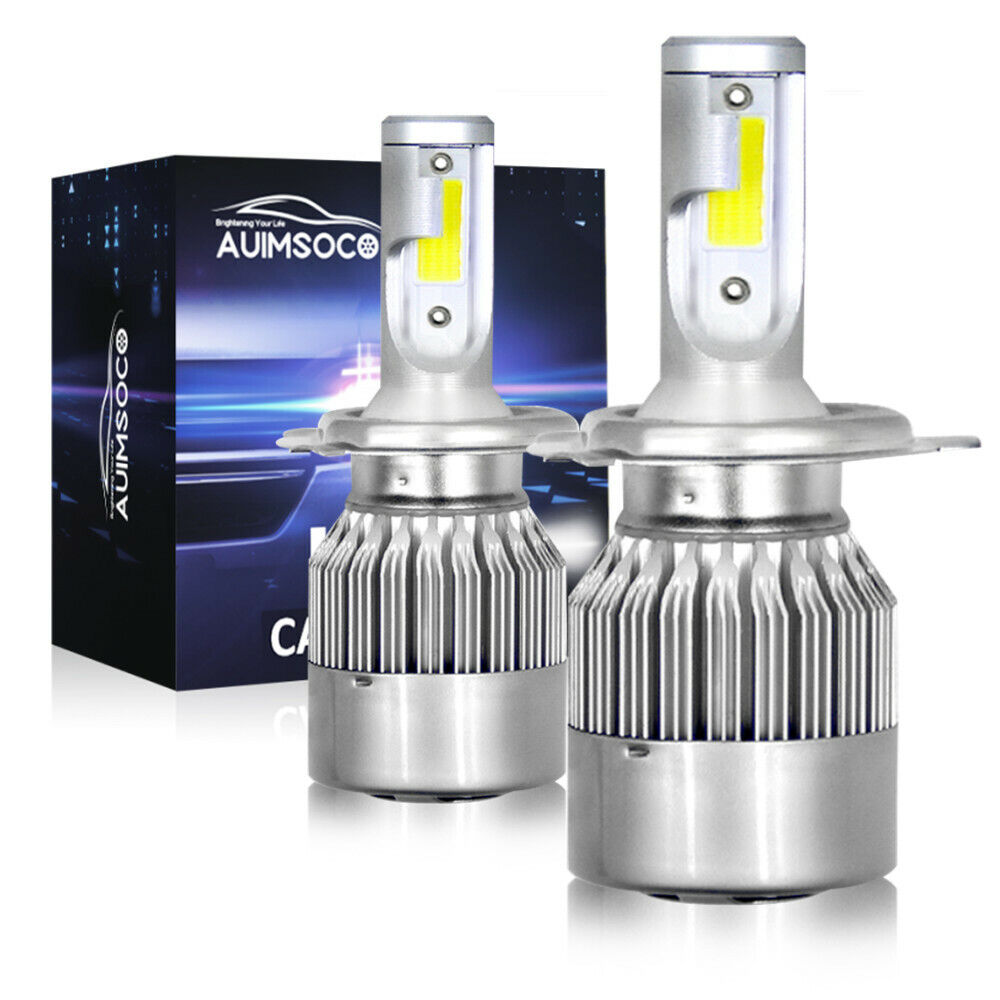 Pair 9003/H4 LED Headlight Bulbs Conversion Kit High&Low Beam 6500K Bright White